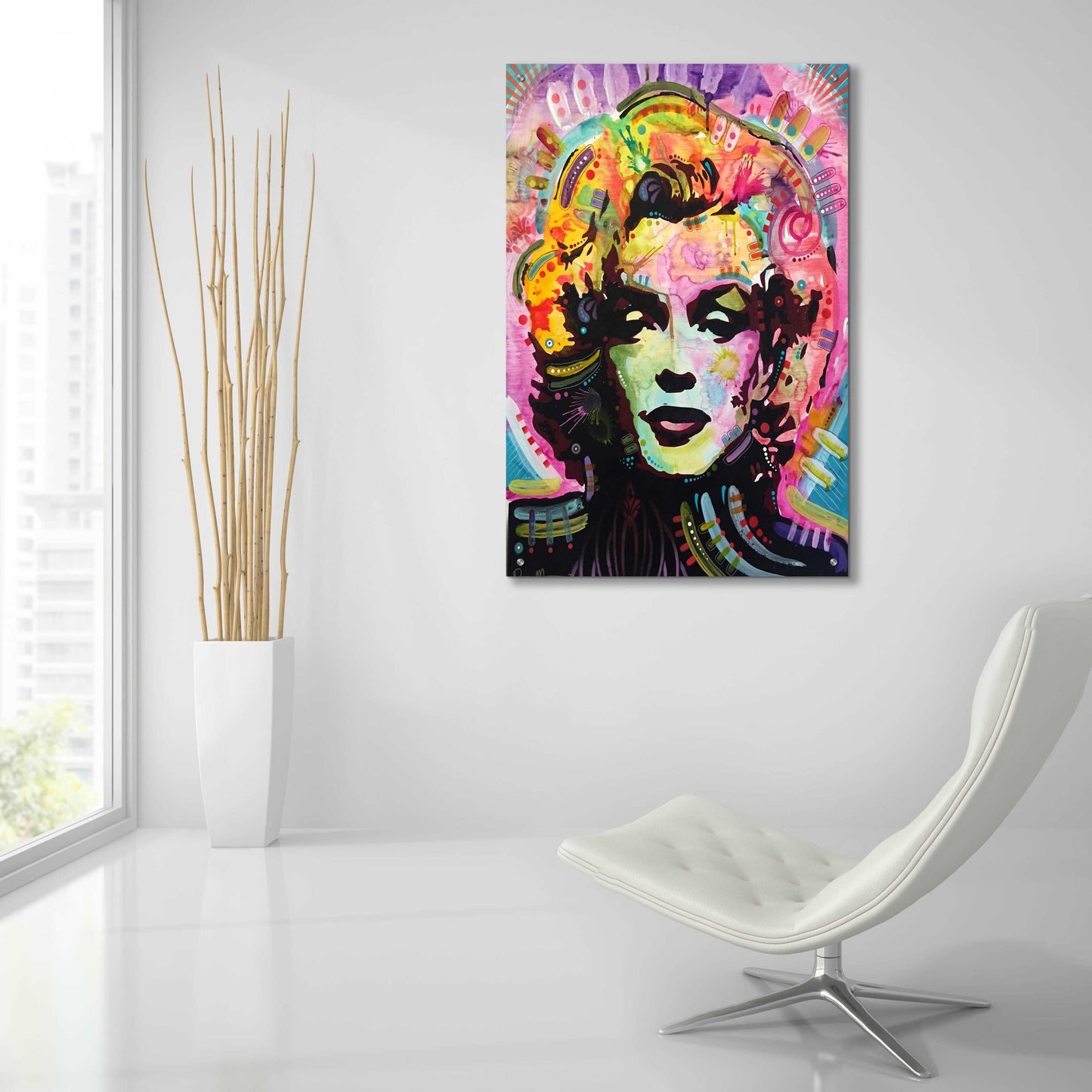 Epic Art 'Marilyn 1' by Dean Russo, Acrylic Glass Wall Art,24x36