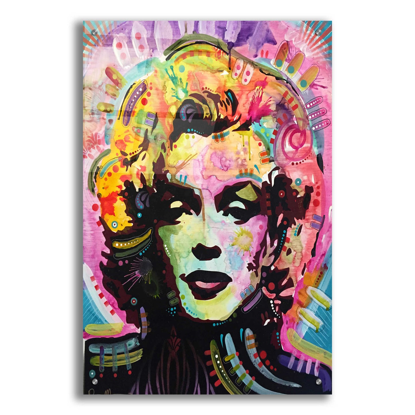 Epic Art 'Marilyn 1' by Dean Russo, Acrylic Glass Wall Art,24x36