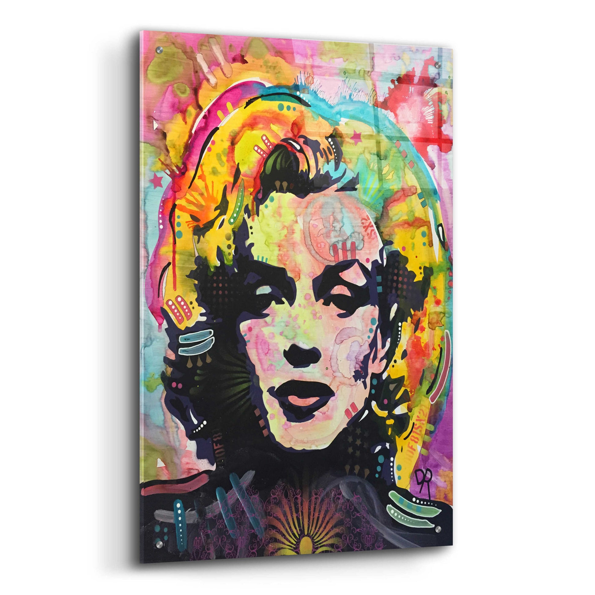 Epic Art 'Marilyn 2' by Dean Russo, Acrylic Glass Wall Art,24x36