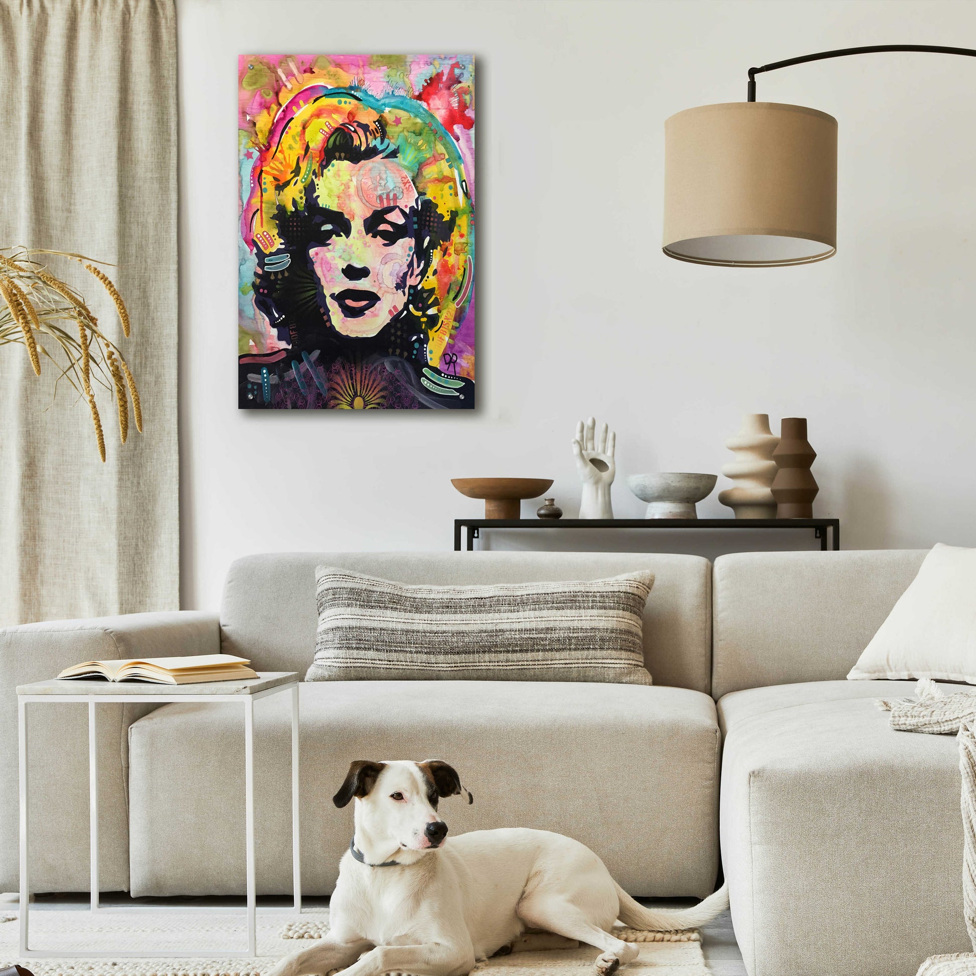 Epic Art 'Marilyn 2' by Dean Russo, Acrylic Glass Wall Art,24x36