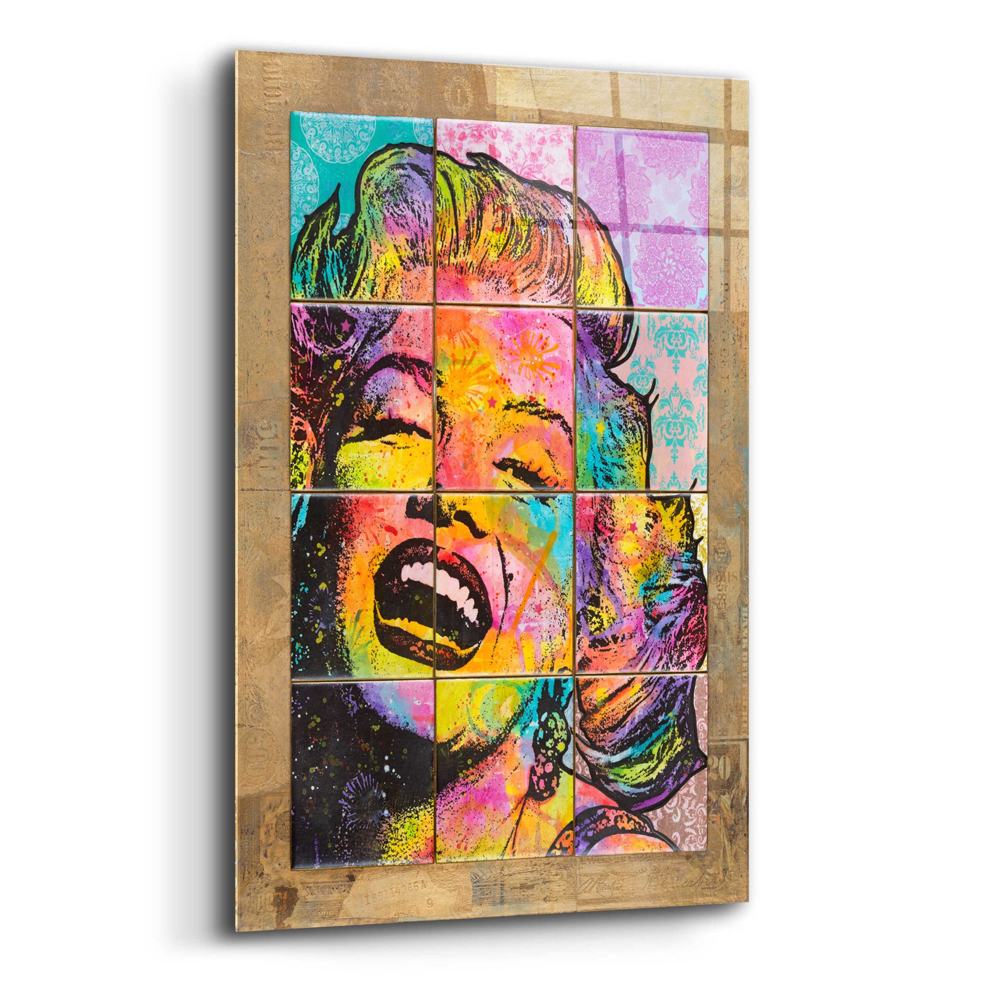 Epic Art 'Marilyn in Tiles' by Dean Russo, Acrylic Glass Wall Art,12x16