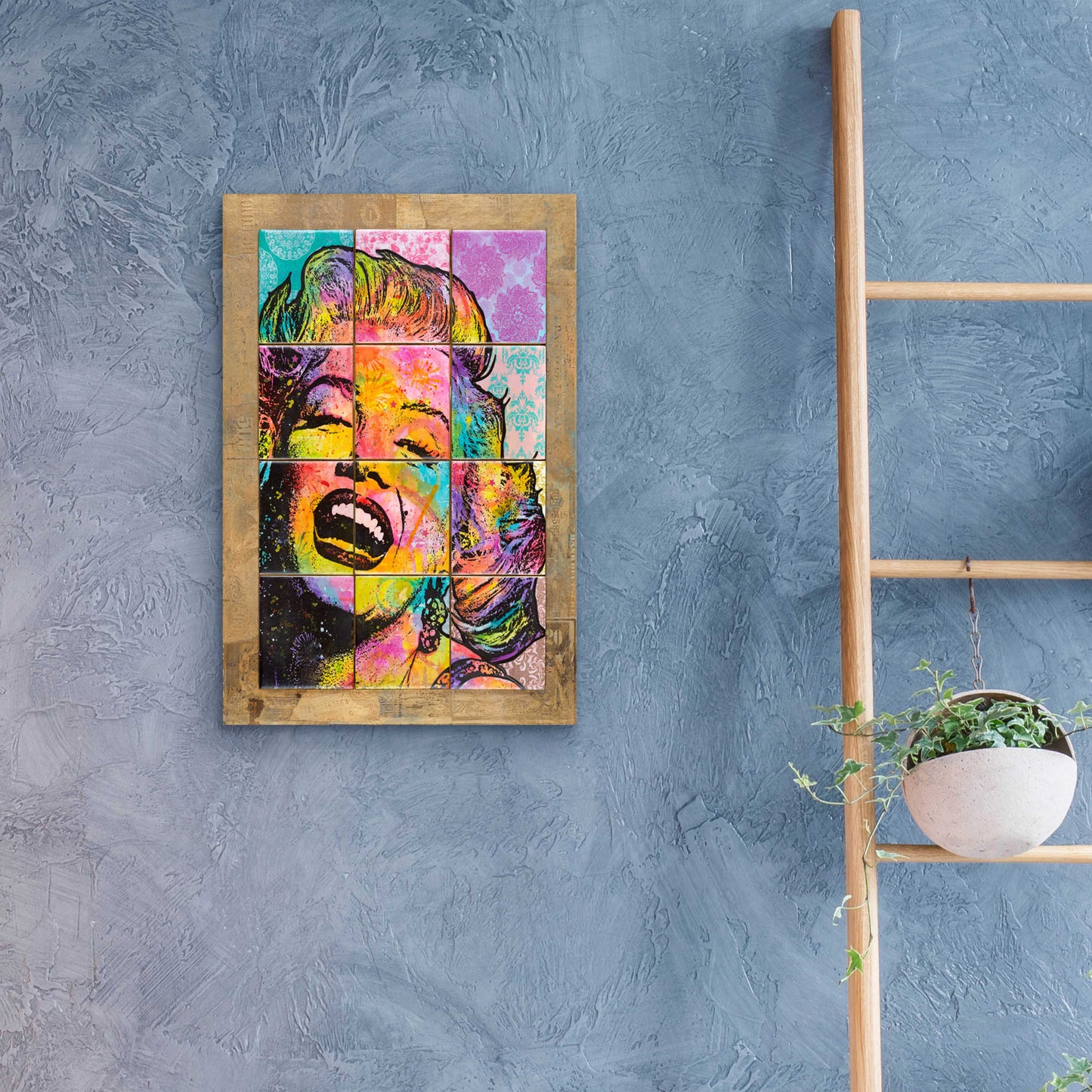 Epic Art 'Marilyn in Tiles' by Dean Russo, Acrylic Glass Wall Art,16x24