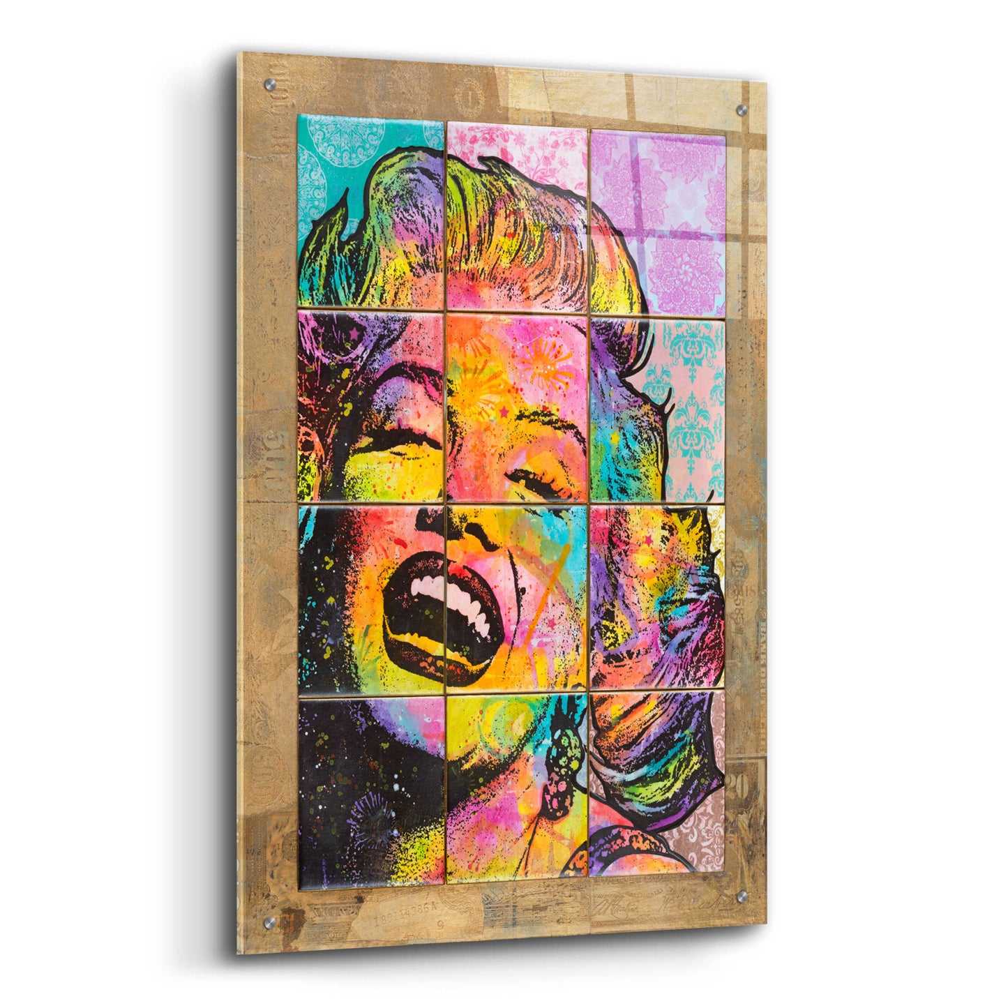 Epic Art 'Marilyn in Tiles' by Dean Russo, Acrylic Glass Wall Art,24x36