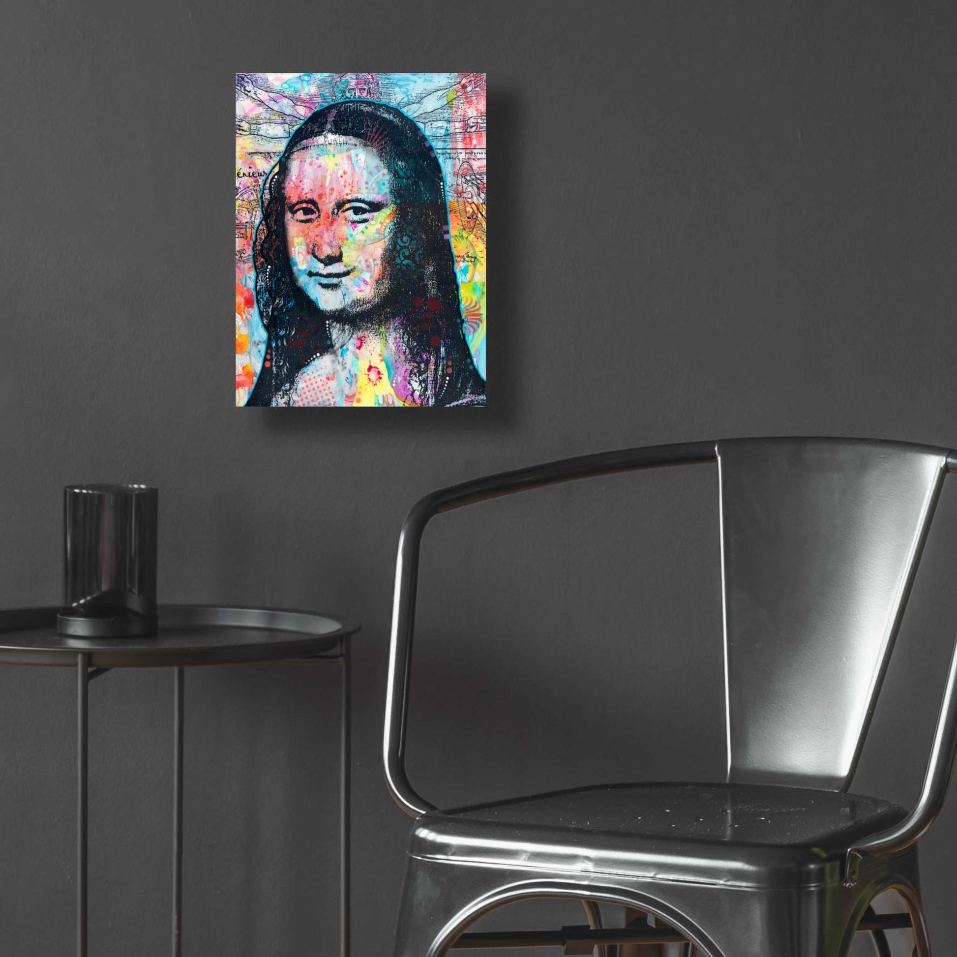 Epic Art 'Mona Lisa with David on Top' by Dean Russo, Acrylic Glass Wall Art,12x16