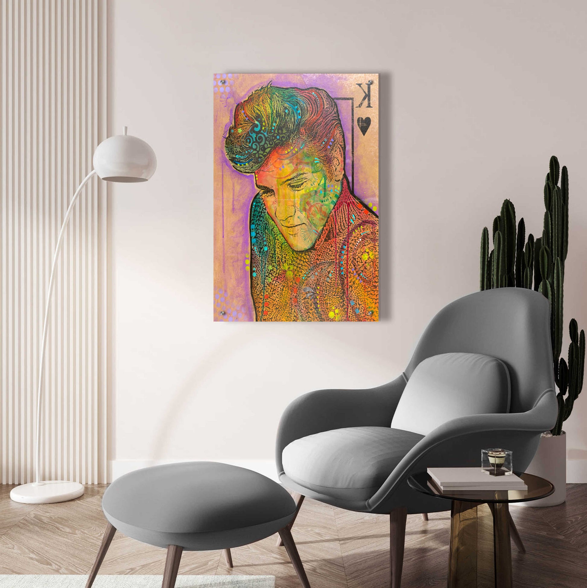 Epic Art 'Purple King' by Dean Russo, Acrylic Glass Wall Art,24x36