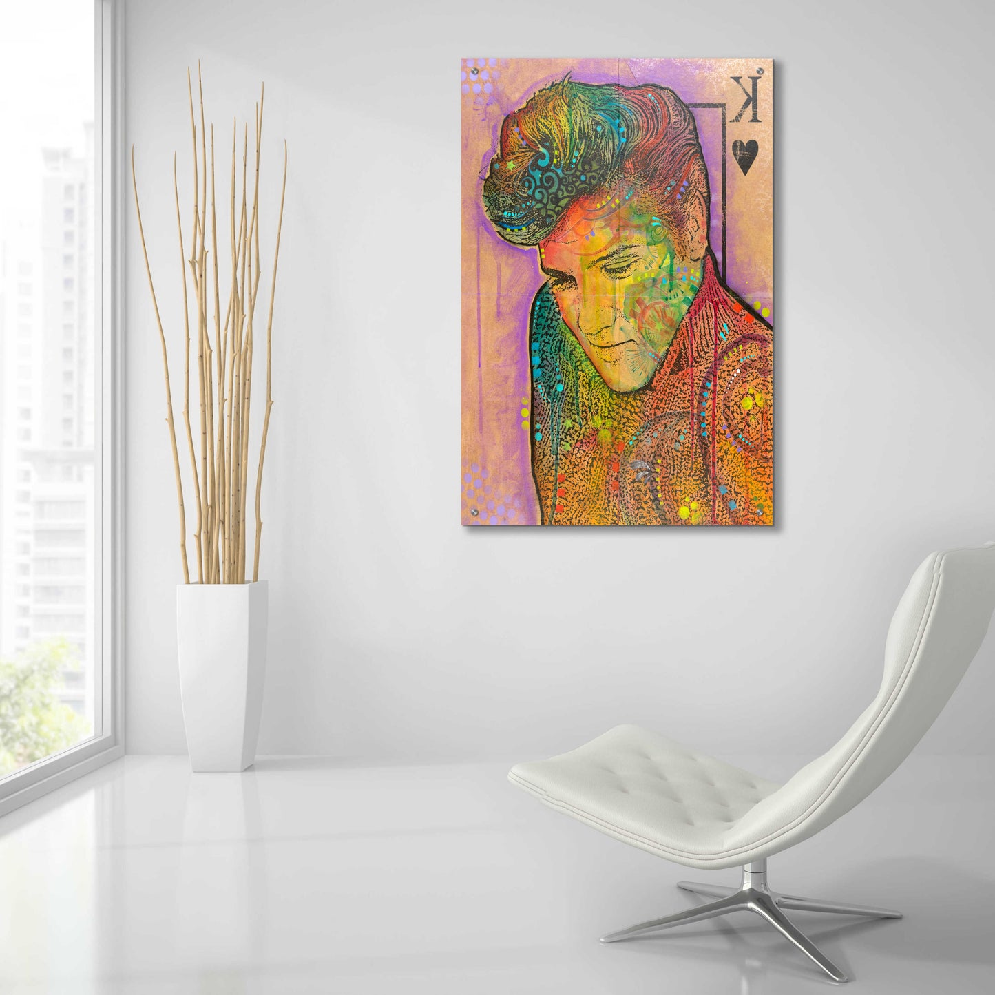 Epic Art 'Purple King' by Dean Russo, Acrylic Glass Wall Art,24x36