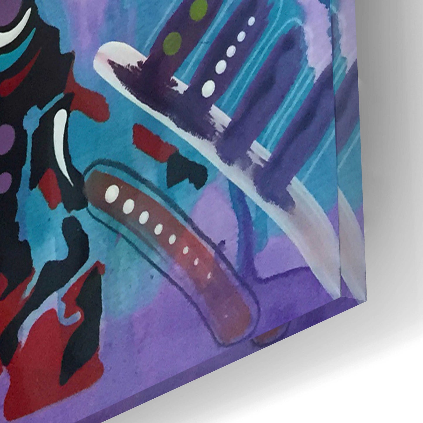 Epic Art 'Sitting Bull purple' by Dean Russo, Acrylic Glass Wall Art,12x16