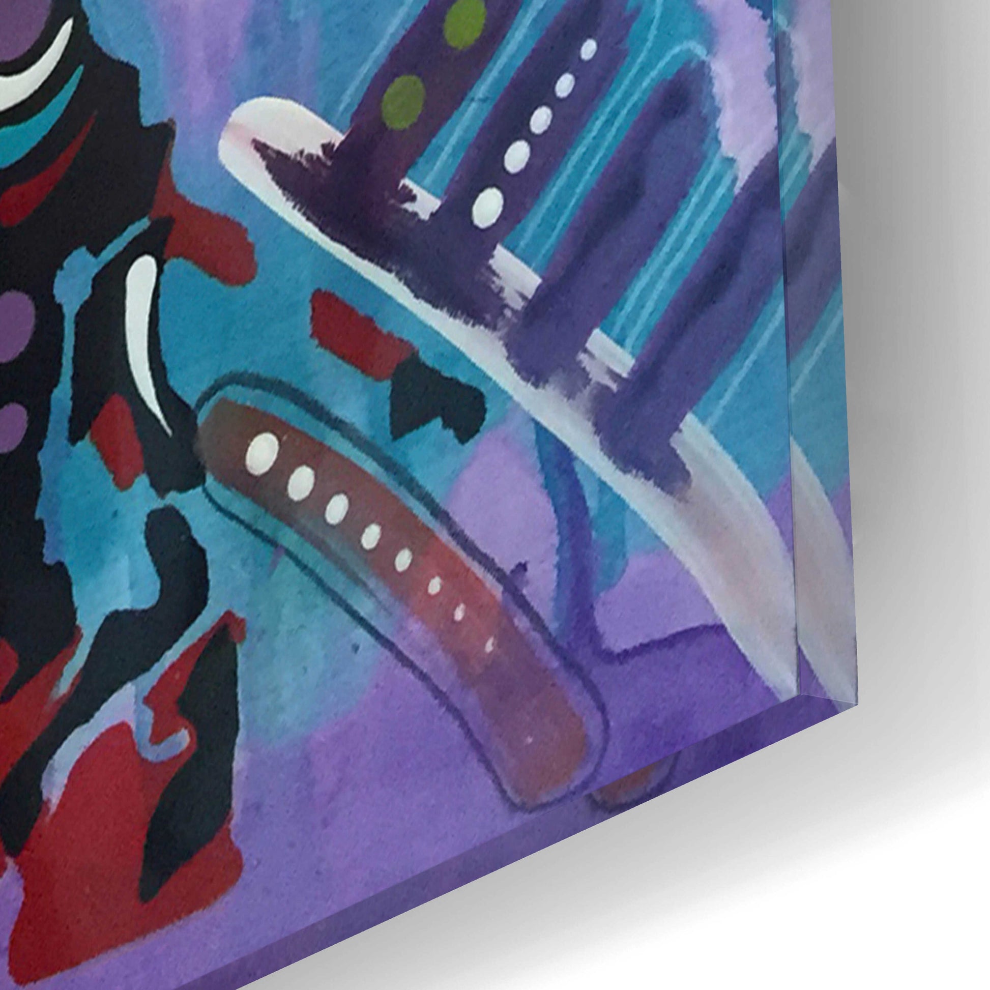 Epic Art 'Sitting Bull purple' by Dean Russo, Acrylic Glass Wall Art,12x16