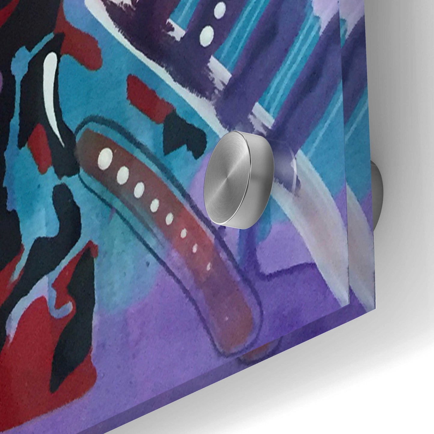 Epic Art 'Sitting Bull purple' by Dean Russo, Acrylic Glass Wall Art,24x36