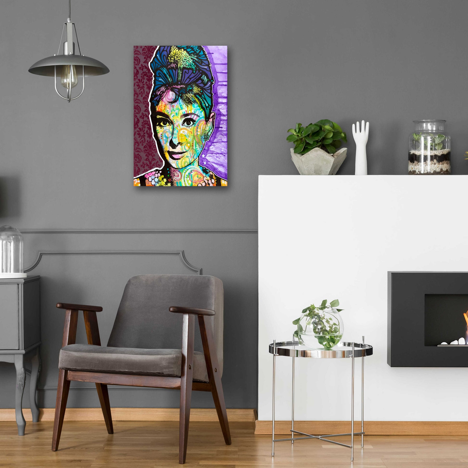 Epic Art 'Audrey 2' by Dean Russo, Acrylic Glass Wall Art,16x24