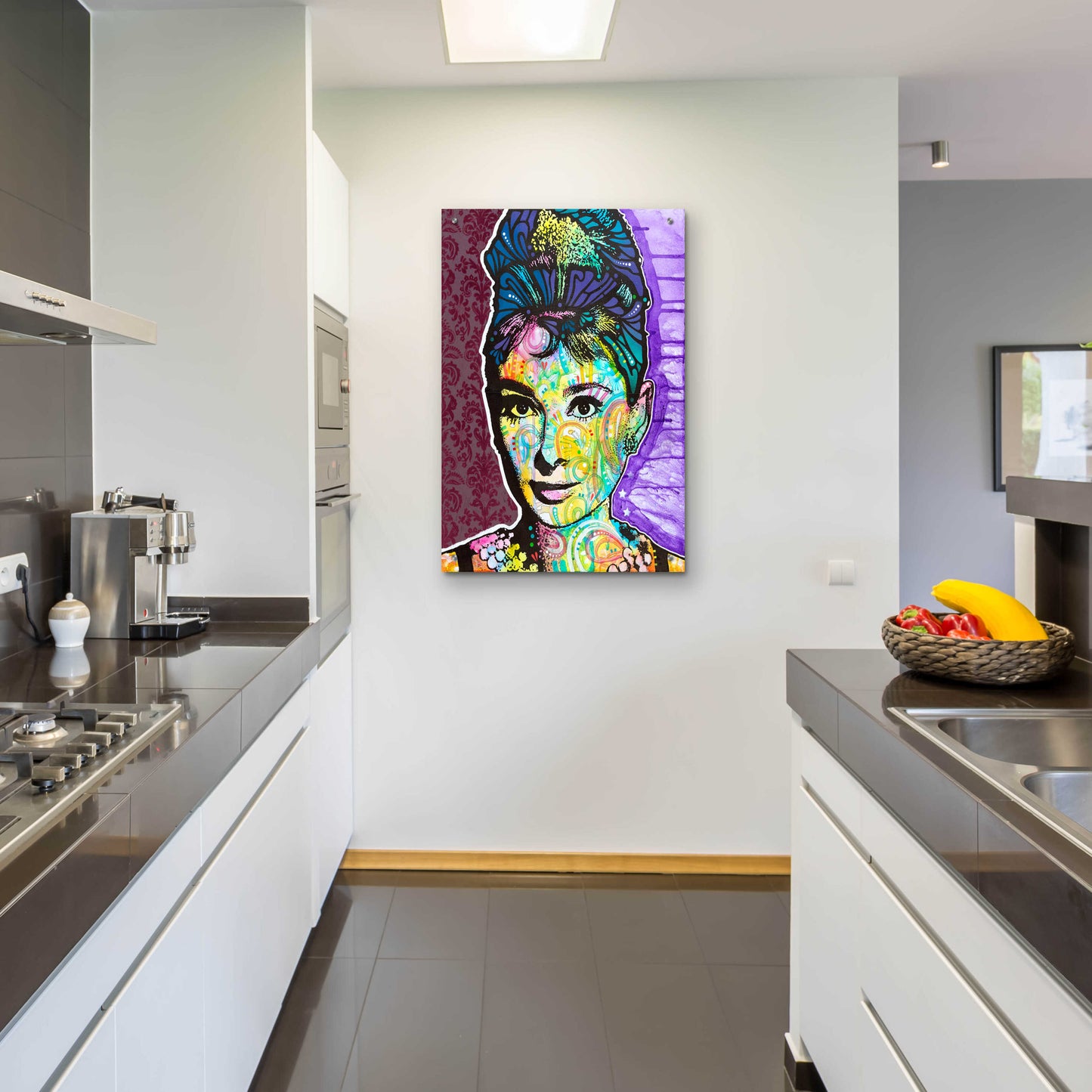 Epic Art 'Audrey 2' by Dean Russo, Acrylic Glass Wall Art,24x36