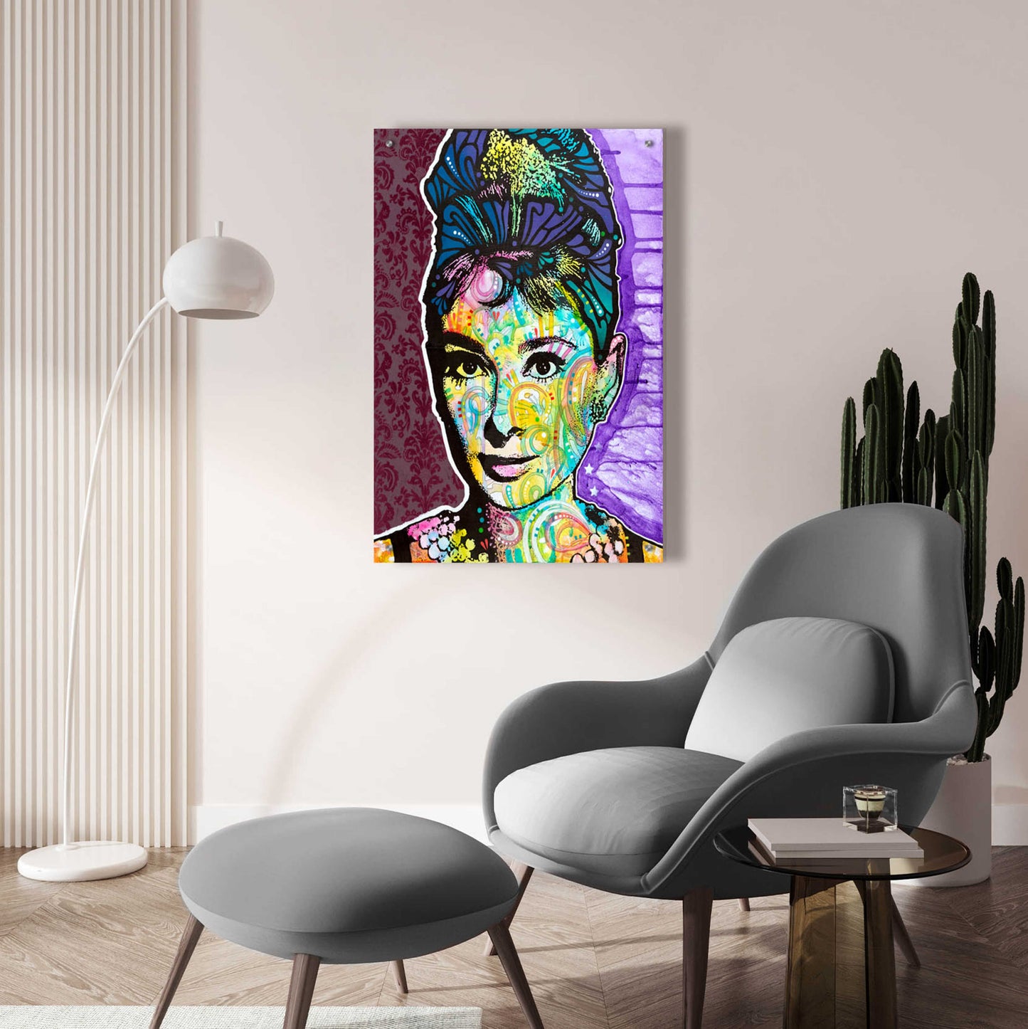 Epic Art 'Audrey 2' by Dean Russo, Acrylic Glass Wall Art,24x36