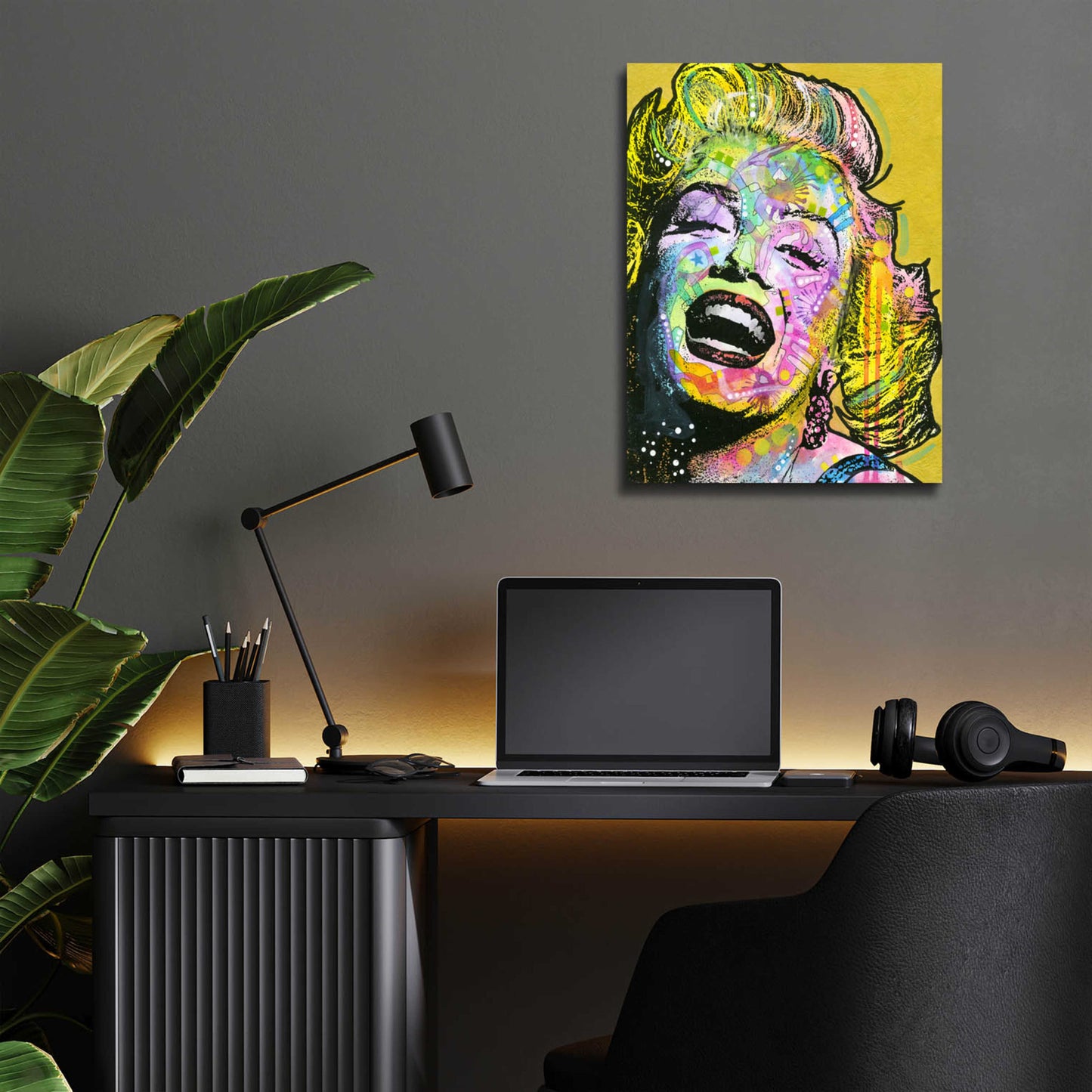 Epic Art 'Golden Marilyn' by Dean Russo, Acrylic Glass Wall Art,12x16