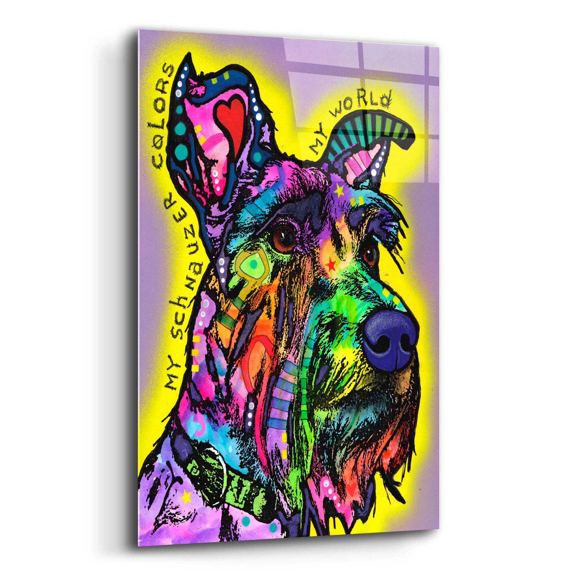 Epic Art 'My Schnauzer' by Dean Russo, Acrylic Glass Wall Art,12x16