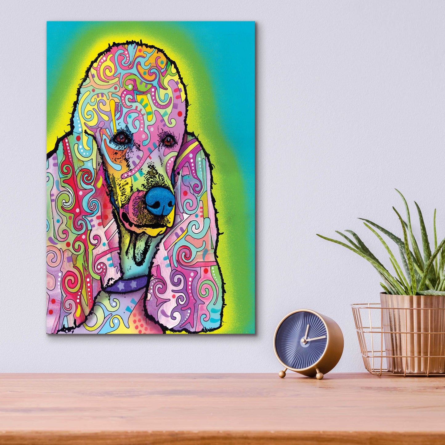 Epic Art 'Poodle' by Dean Russo, Acrylic Glass Wall Art,12x16