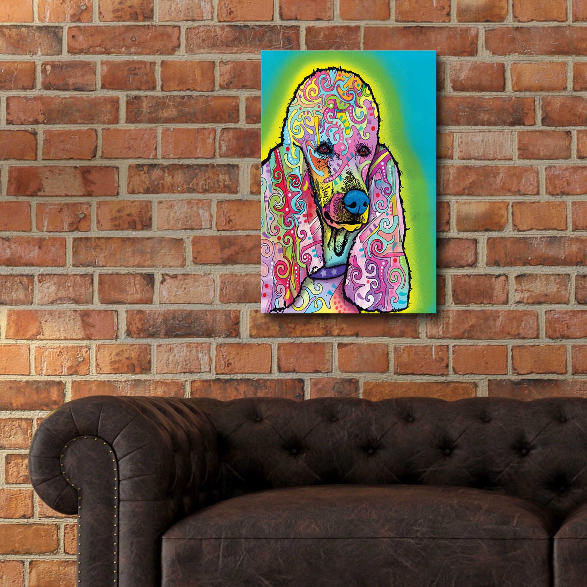 Epic Art 'Poodle' by Dean Russo, Acrylic Glass Wall Art,16x24