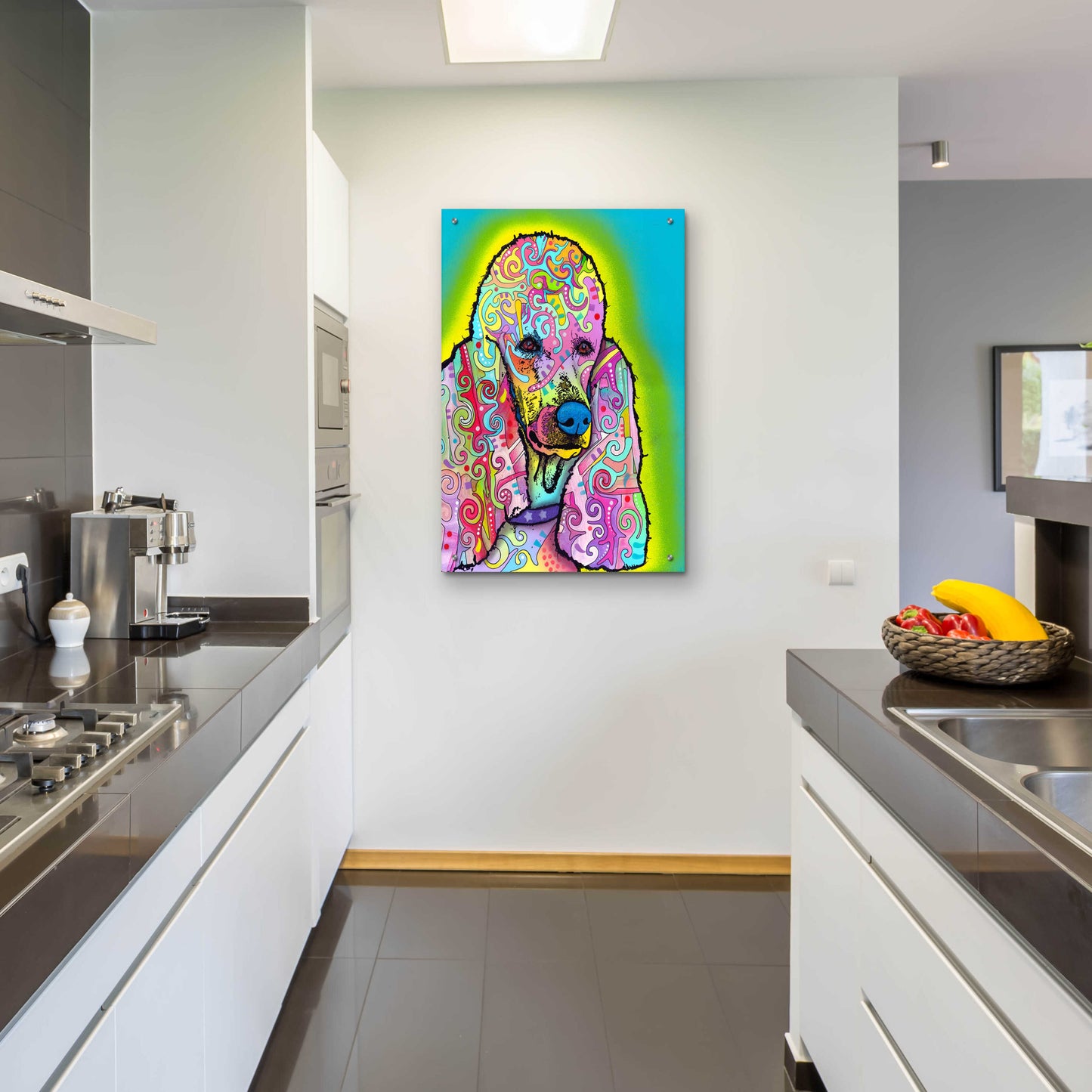 Epic Art 'Poodle' by Dean Russo, Acrylic Glass Wall Art,24x36