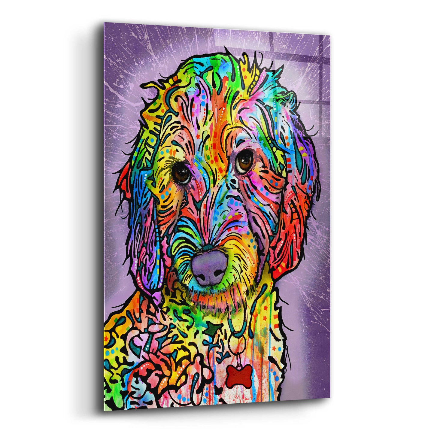 Epic Art 'Sweet Poodle' by Dean Russo, Acrylic Glass Wall Art,16x24