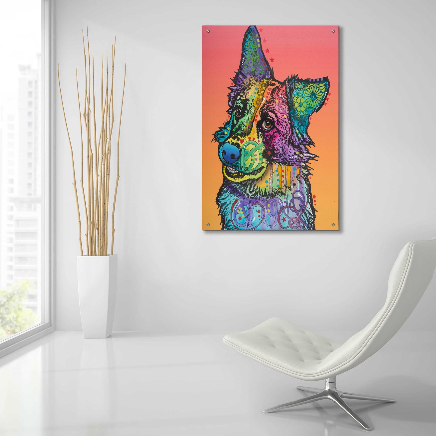 Epic Art 'Axel' by Dean Russo, Acrylic Glass Wall Art,24x36