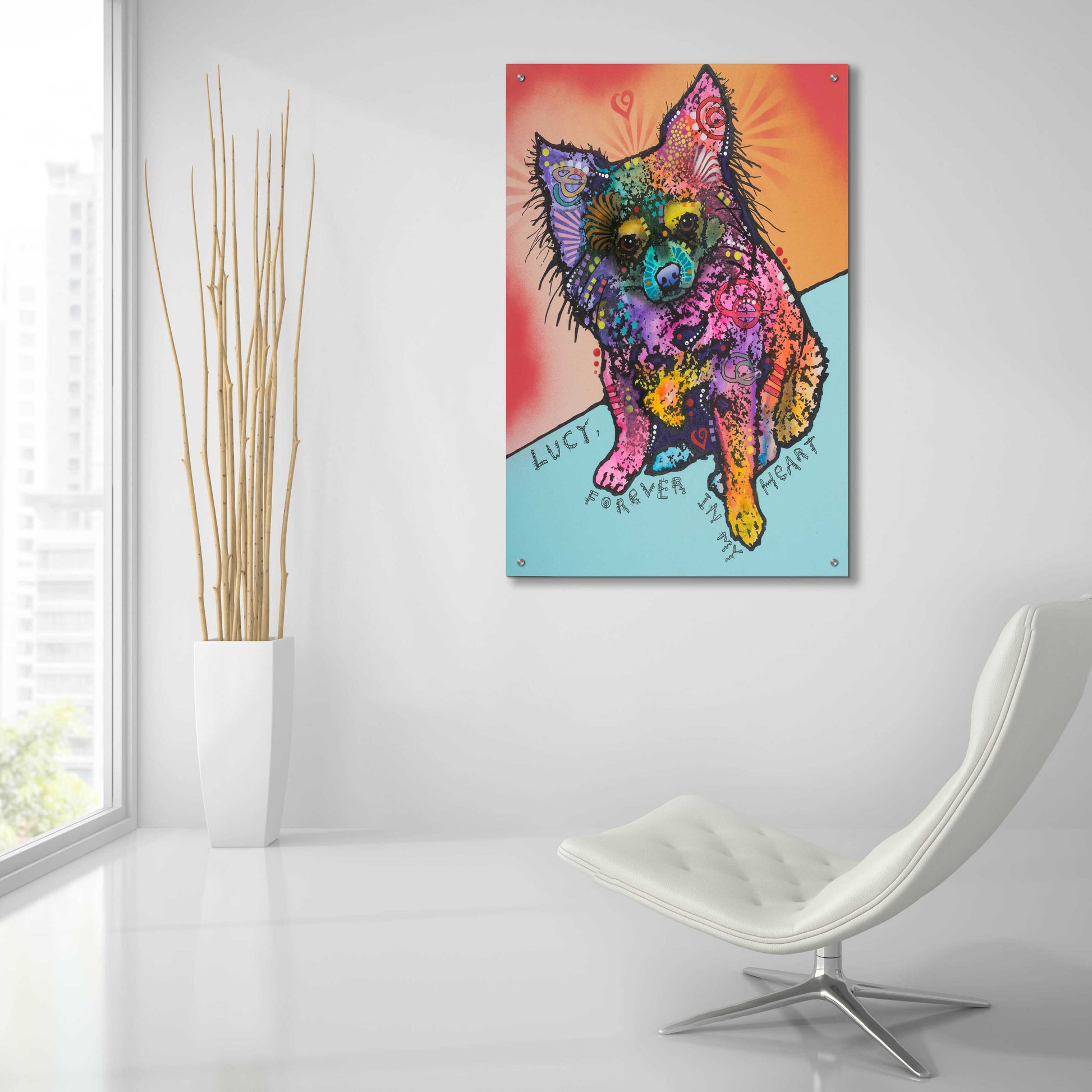 Epic Art 'Lucy B' by Dean Russo, Acrylic Glass Wall Art,24x36