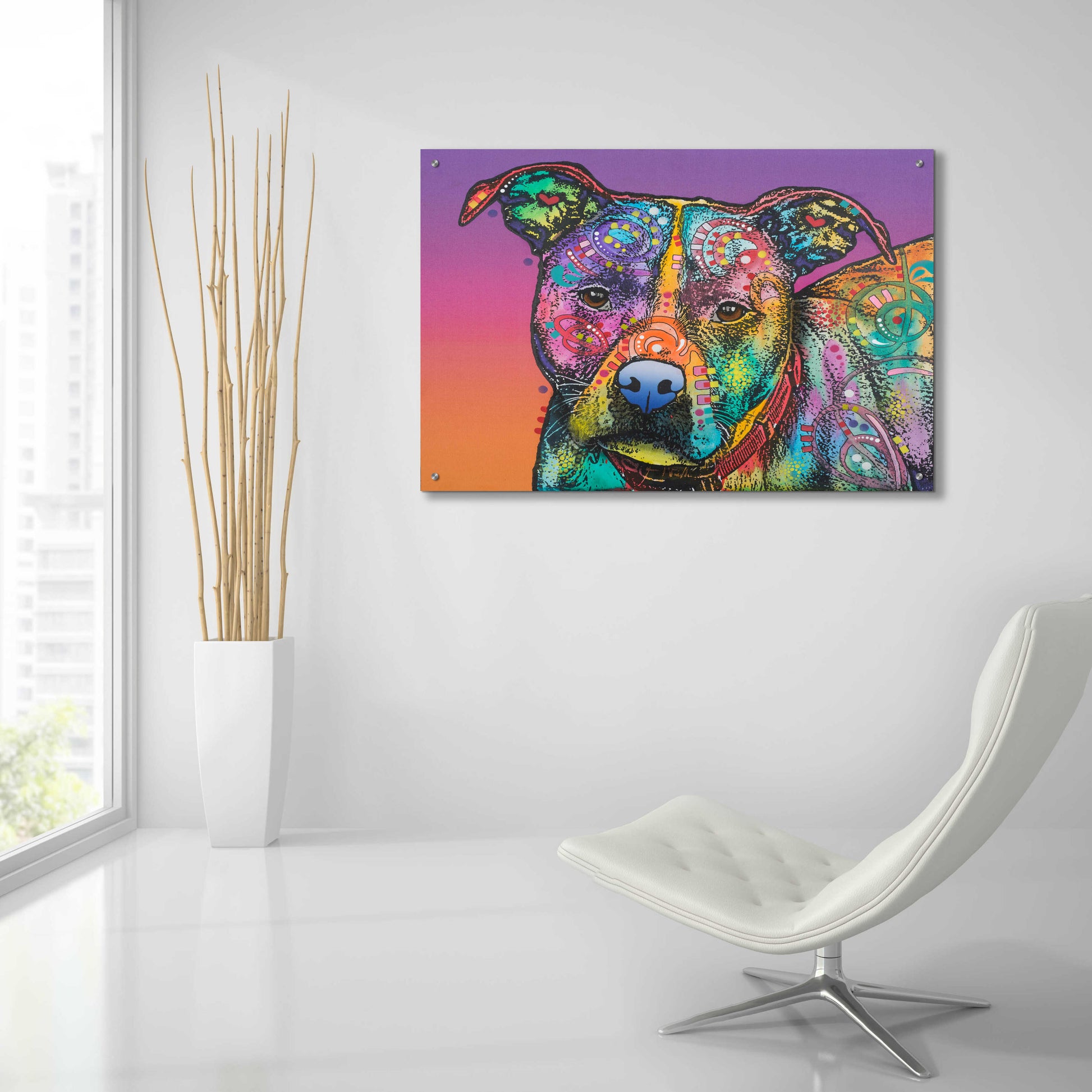 Epic Art 'Lulu' by Dean Russo, Acrylic Glass Wall Art,36x24