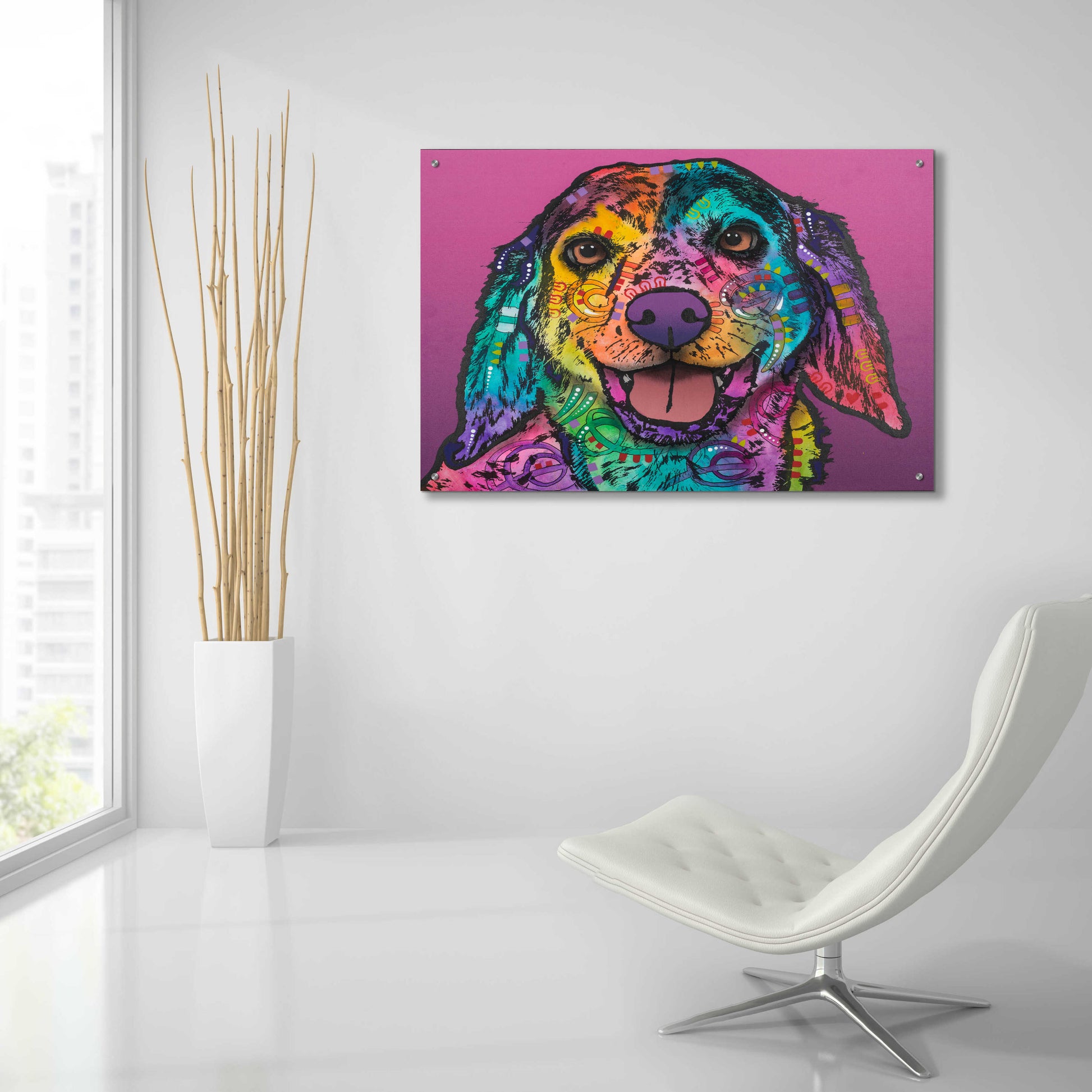 Epic Art 'Jasper ' by Dean Russo, Acrylic Glass Wall Art,36x24