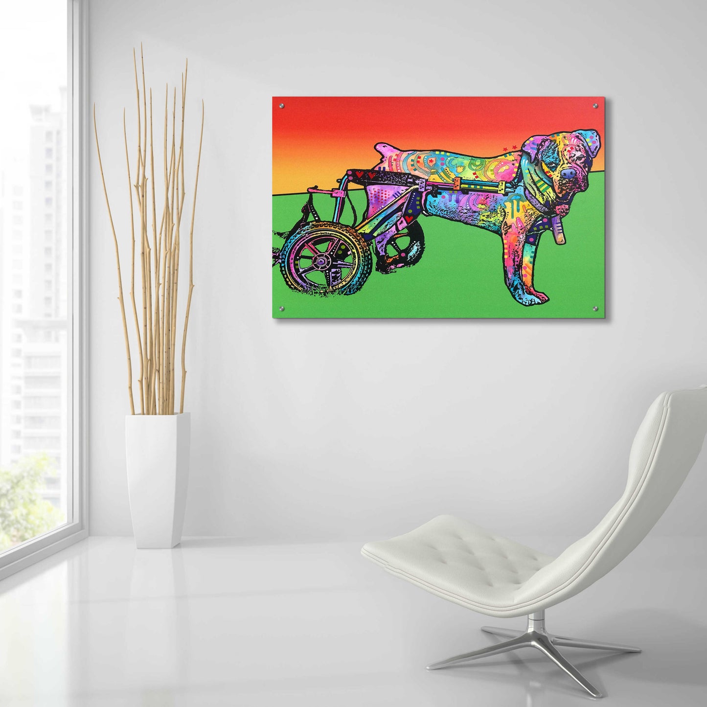 Epic Art 'Ospa on wheels' by Dean Russo, Acrylic Glass Wall Art,36x24