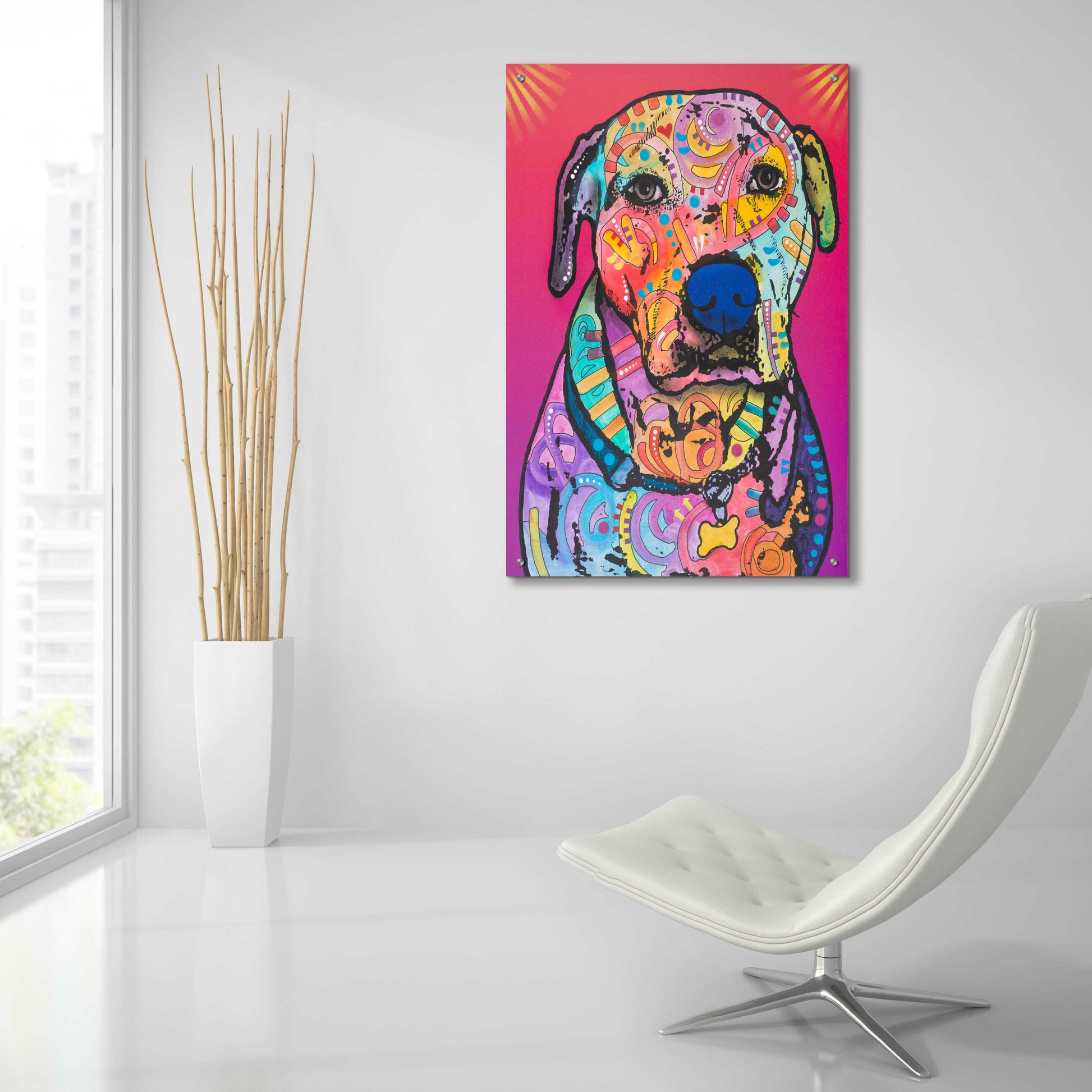 Epic Art 'Chancey' by Dean Russo, Acrylic Glass Wall Art,24x36