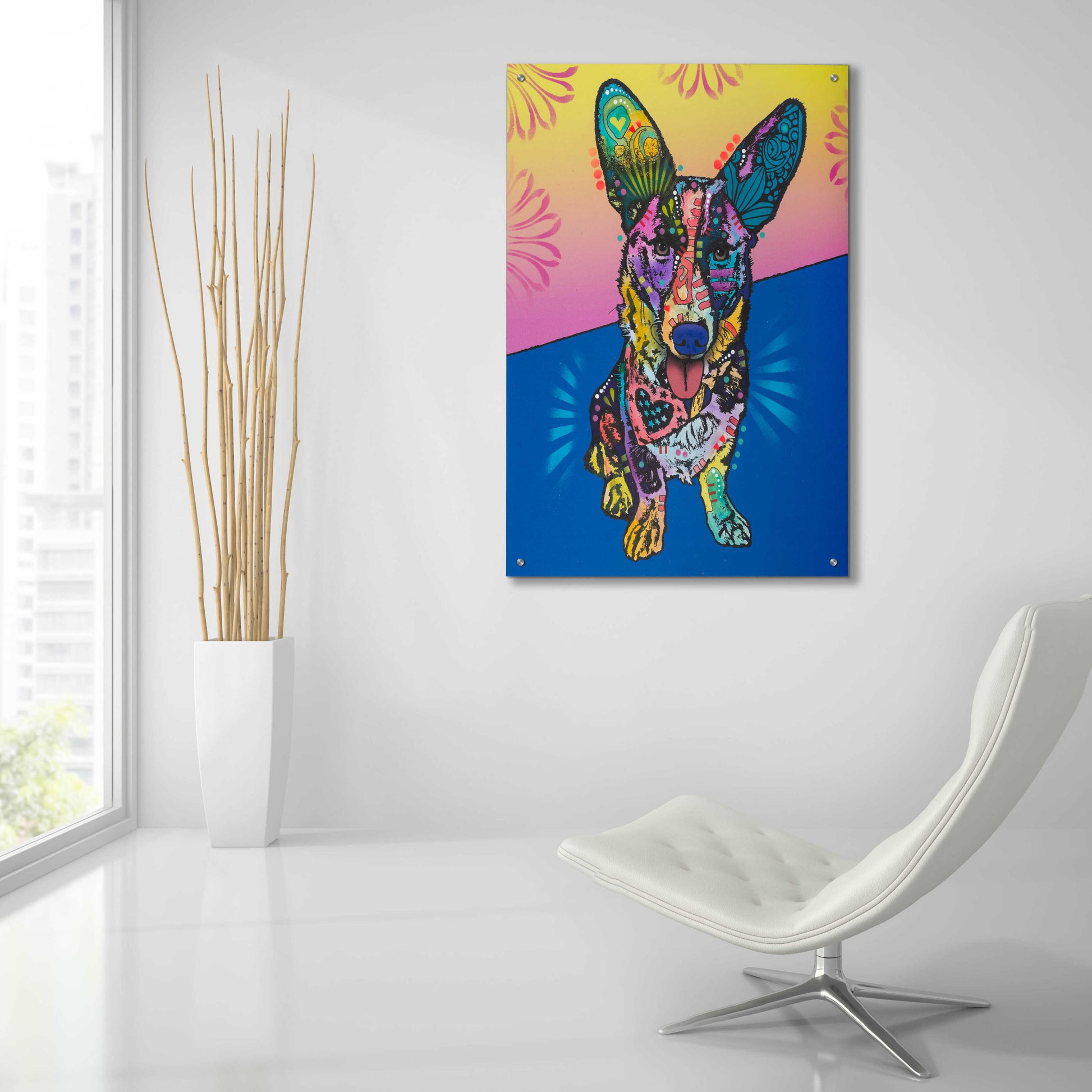 Epic Art 'Gracie' by Dean Russo, Acrylic Glass Wall Art,24x36