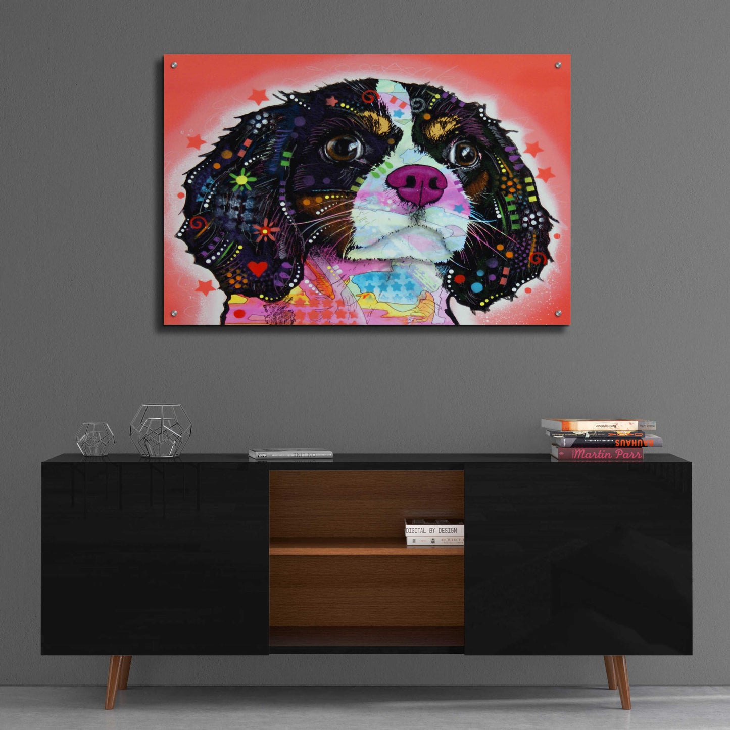 Epic Art 'King Charles' by Dean Russo, Acrylic Glass Wall Art,36x24