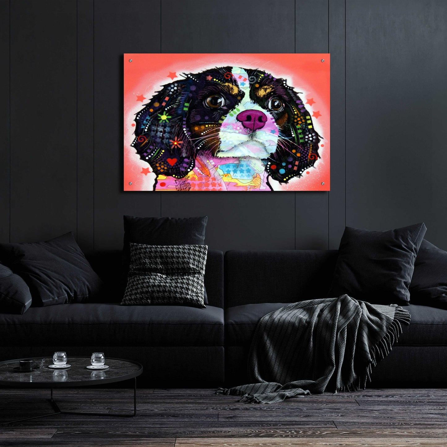 Epic Art 'King Charles' by Dean Russo, Acrylic Glass Wall Art,36x24