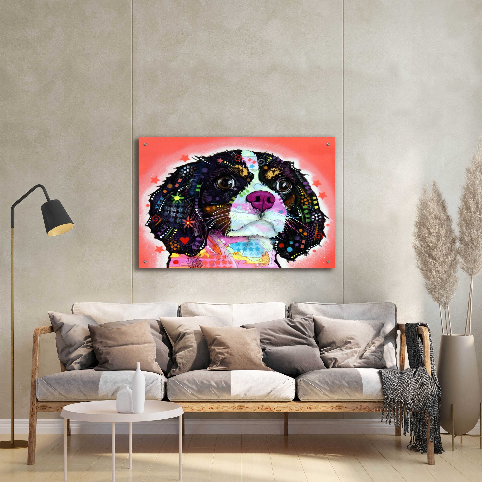 Epic Art 'King Charles' by Dean Russo, Acrylic Glass Wall Art,36x24