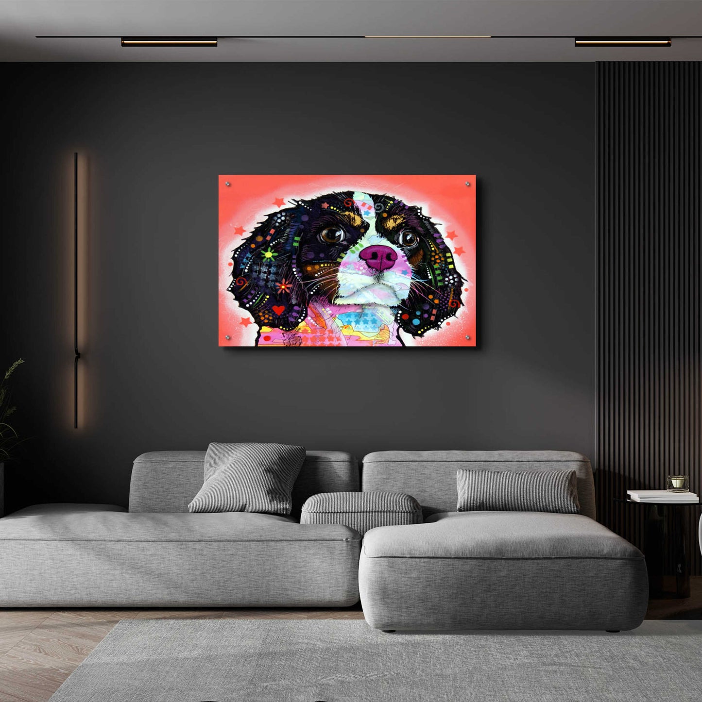 Epic Art 'King Charles' by Dean Russo, Acrylic Glass Wall Art,36x24