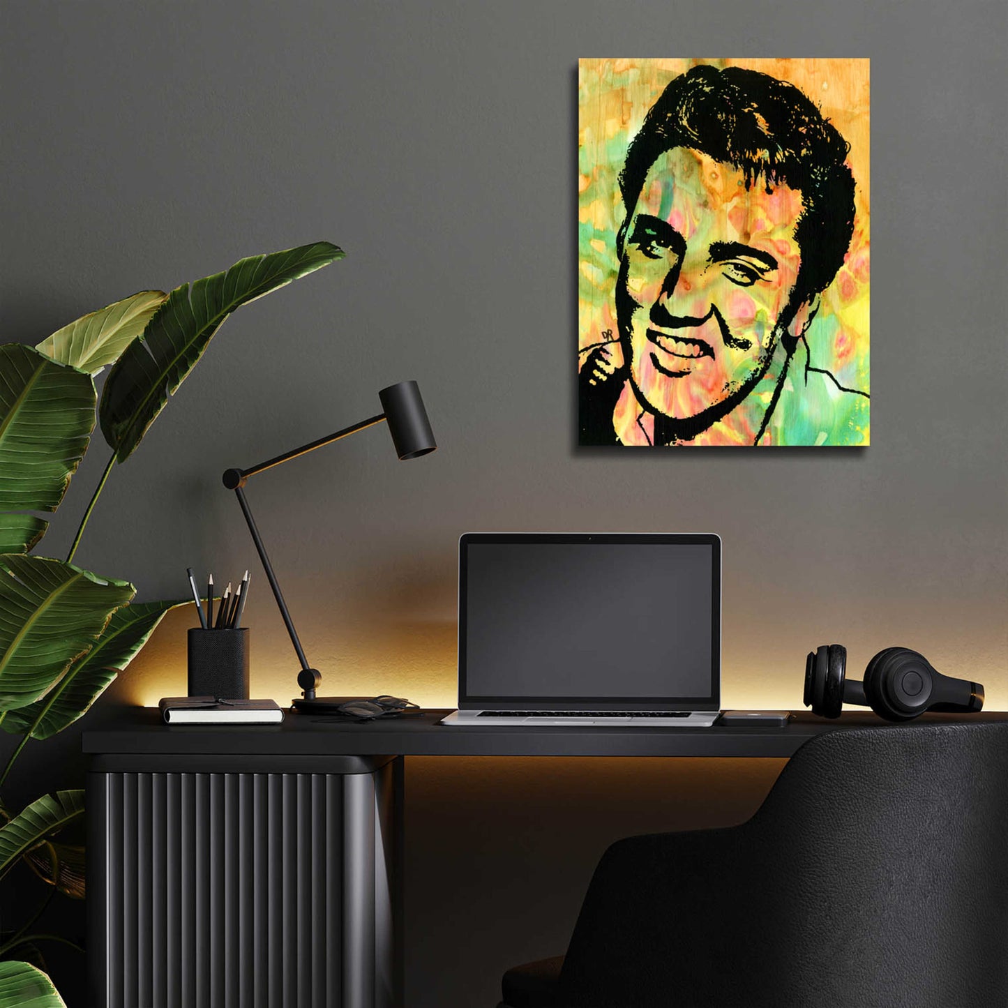 Epic Art 'Elvis 3' by Dean Russo, Acrylic Glass Wall Art,12x16