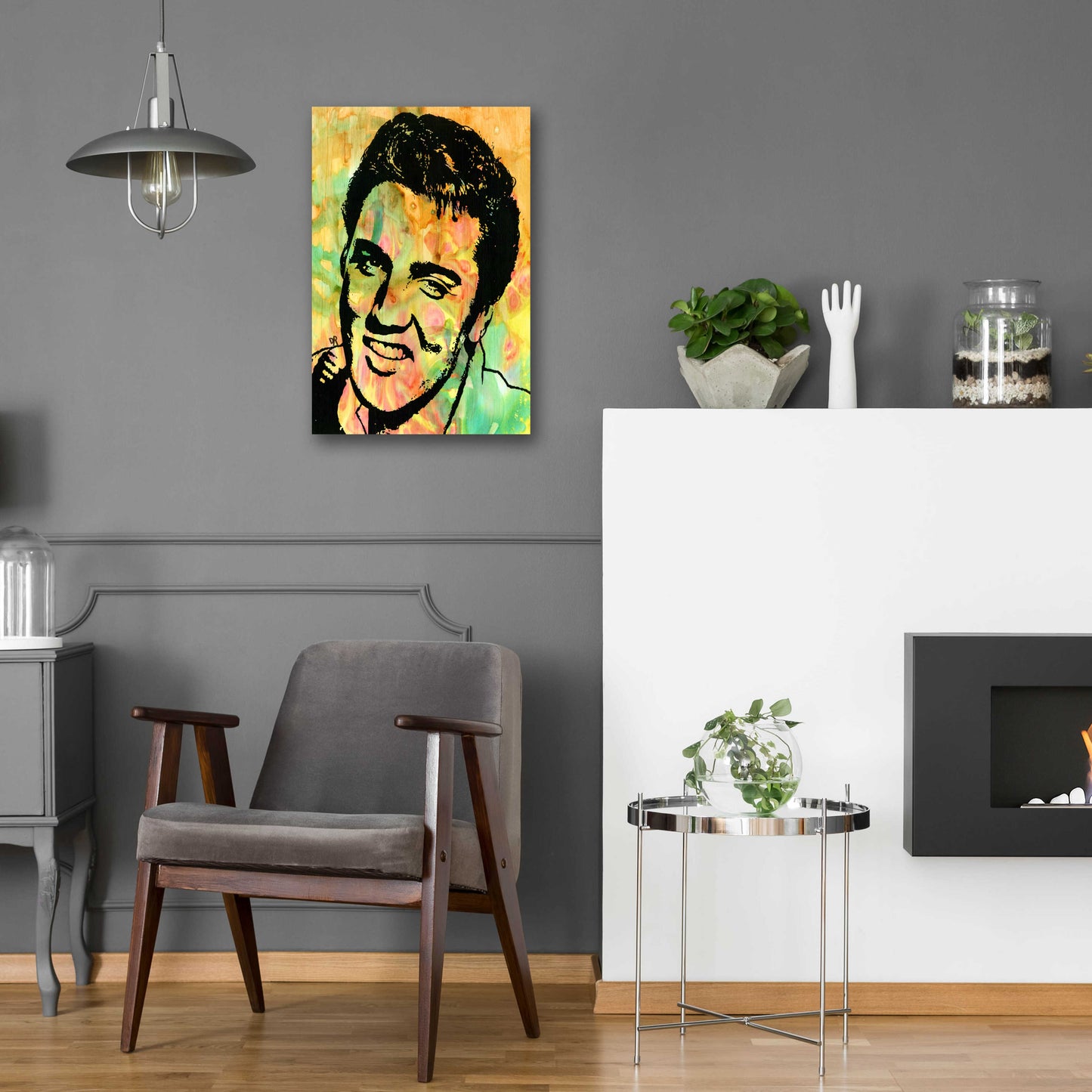 Epic Art 'Elvis 3' by Dean Russo, Acrylic Glass Wall Art,16x24