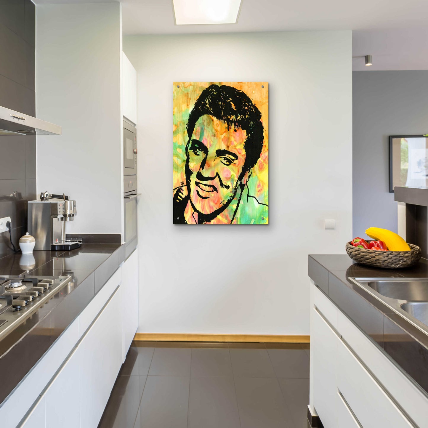 Epic Art 'Elvis 3' by Dean Russo, Acrylic Glass Wall Art,24x36