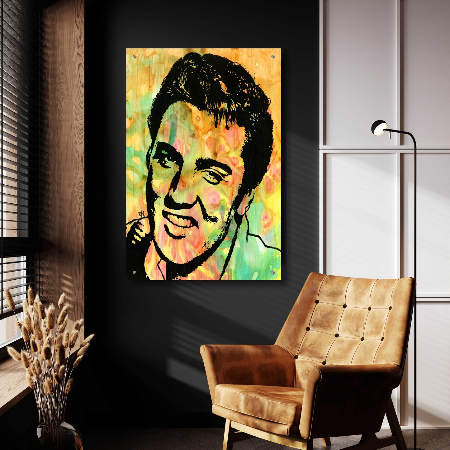 Epic Art 'Elvis 3' by Dean Russo, Acrylic Glass Wall Art,24x36