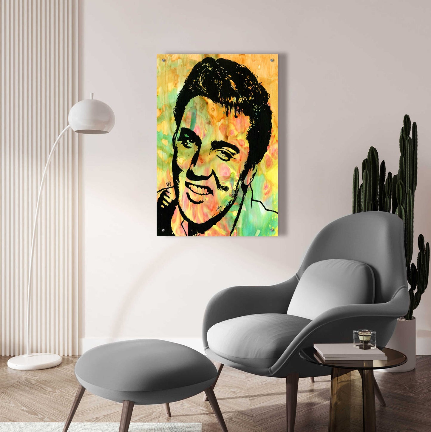 Epic Art 'Elvis 3' by Dean Russo, Acrylic Glass Wall Art,24x36