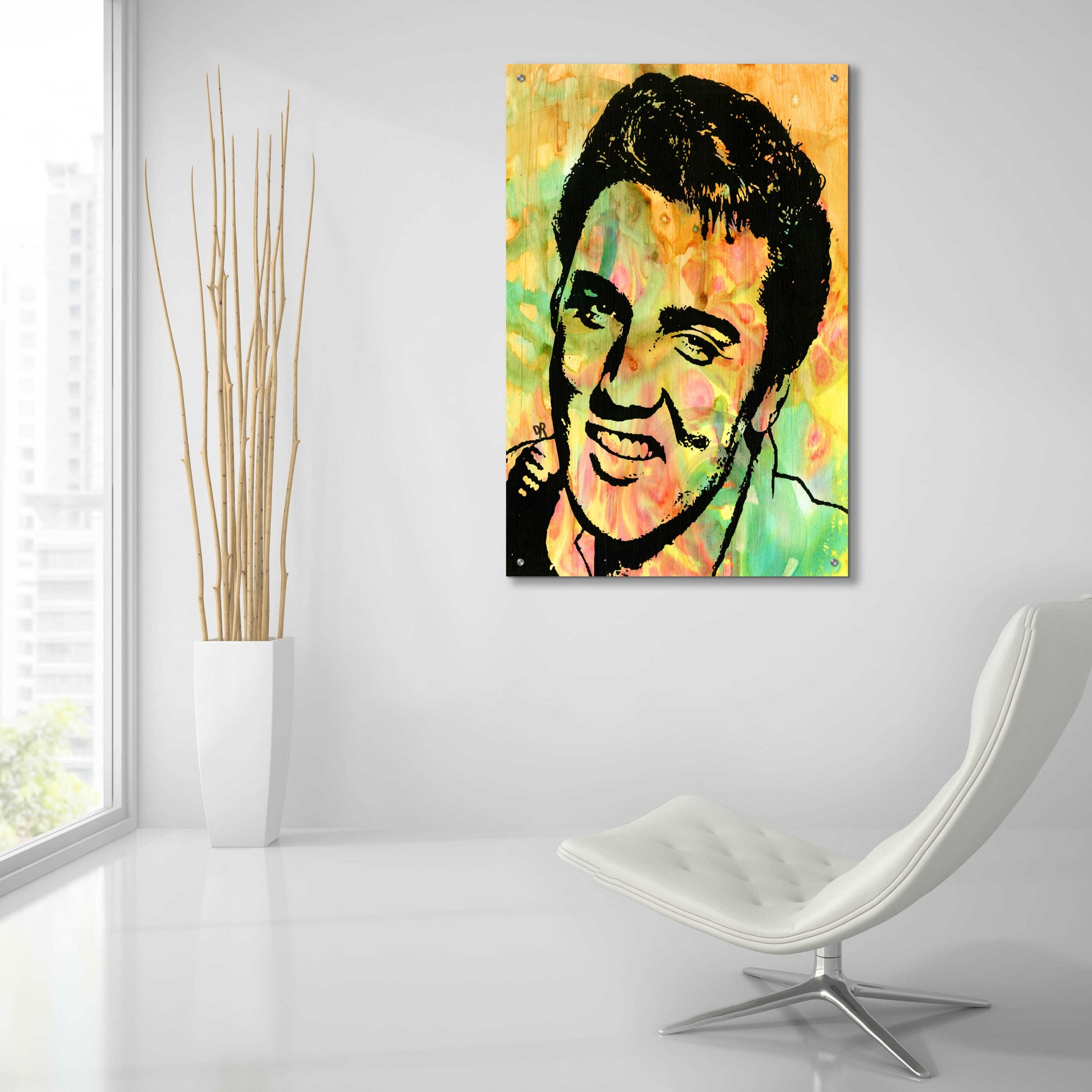 Epic Art 'Elvis 3' by Dean Russo, Acrylic Glass Wall Art,24x36