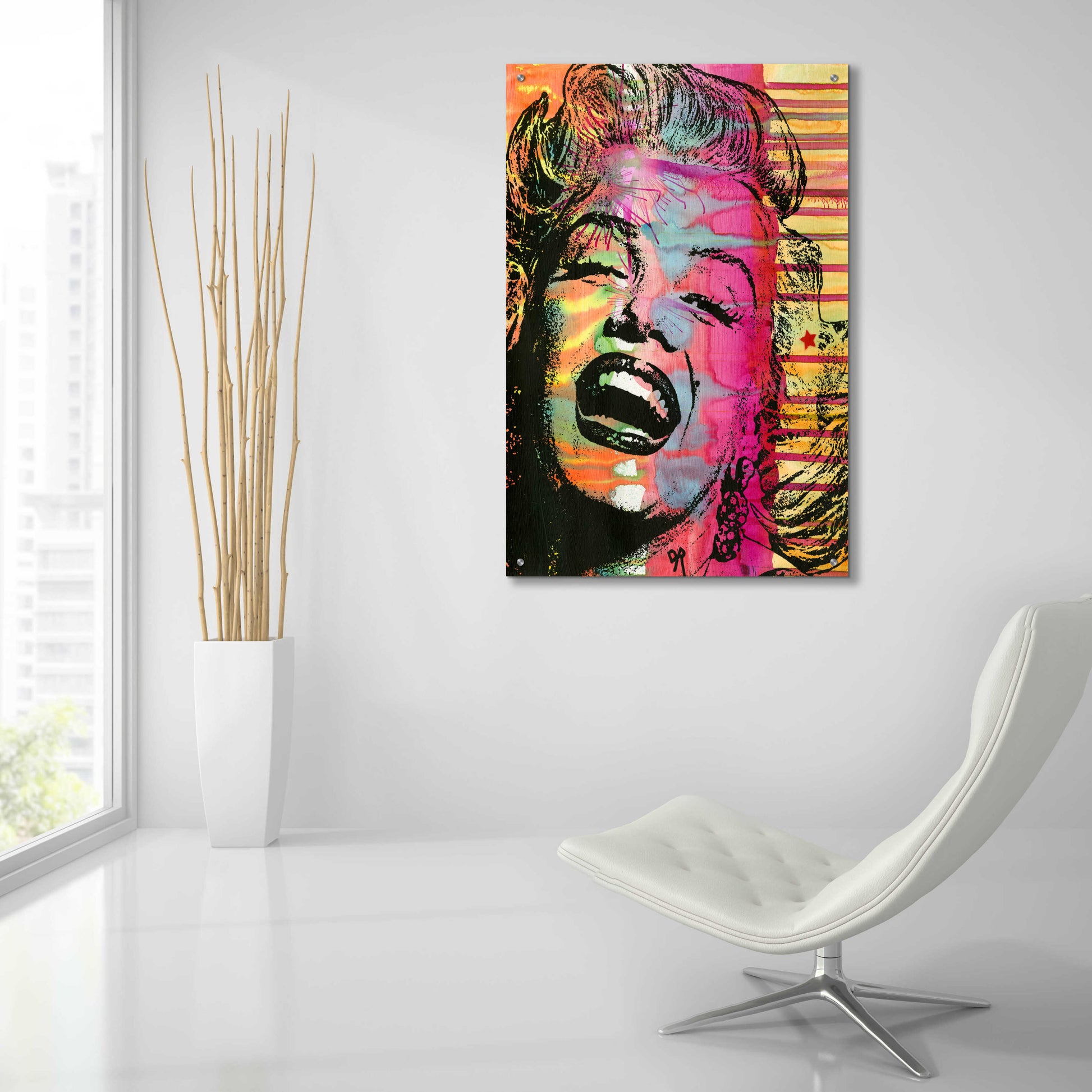 Epic Art 'Marilyn' by Dean Russo, Acrylic Glass Wall Art,24x36