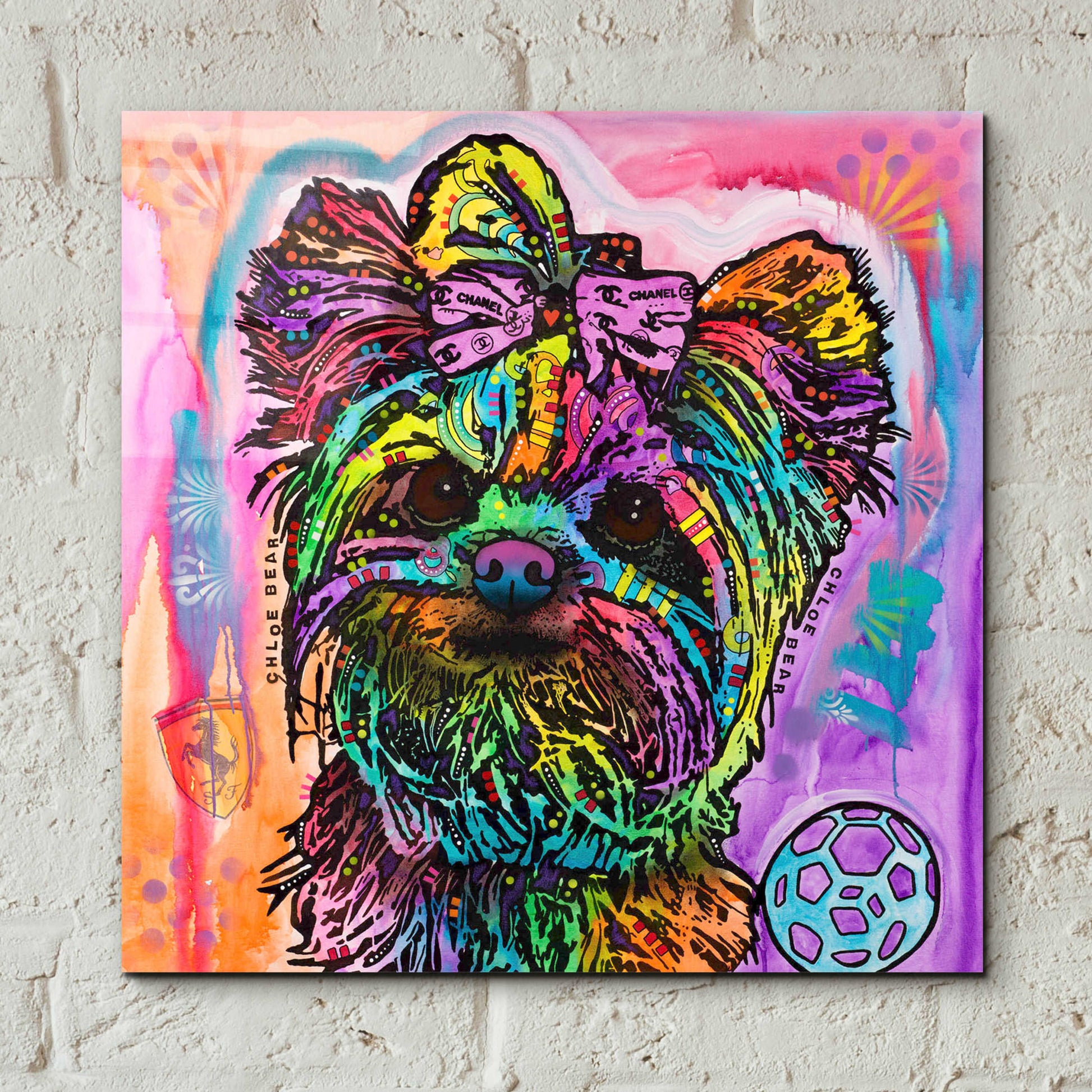 Epic Art 'Chloe Bear' by Dean Russo, Acrylic Glass Wall Art,12x12