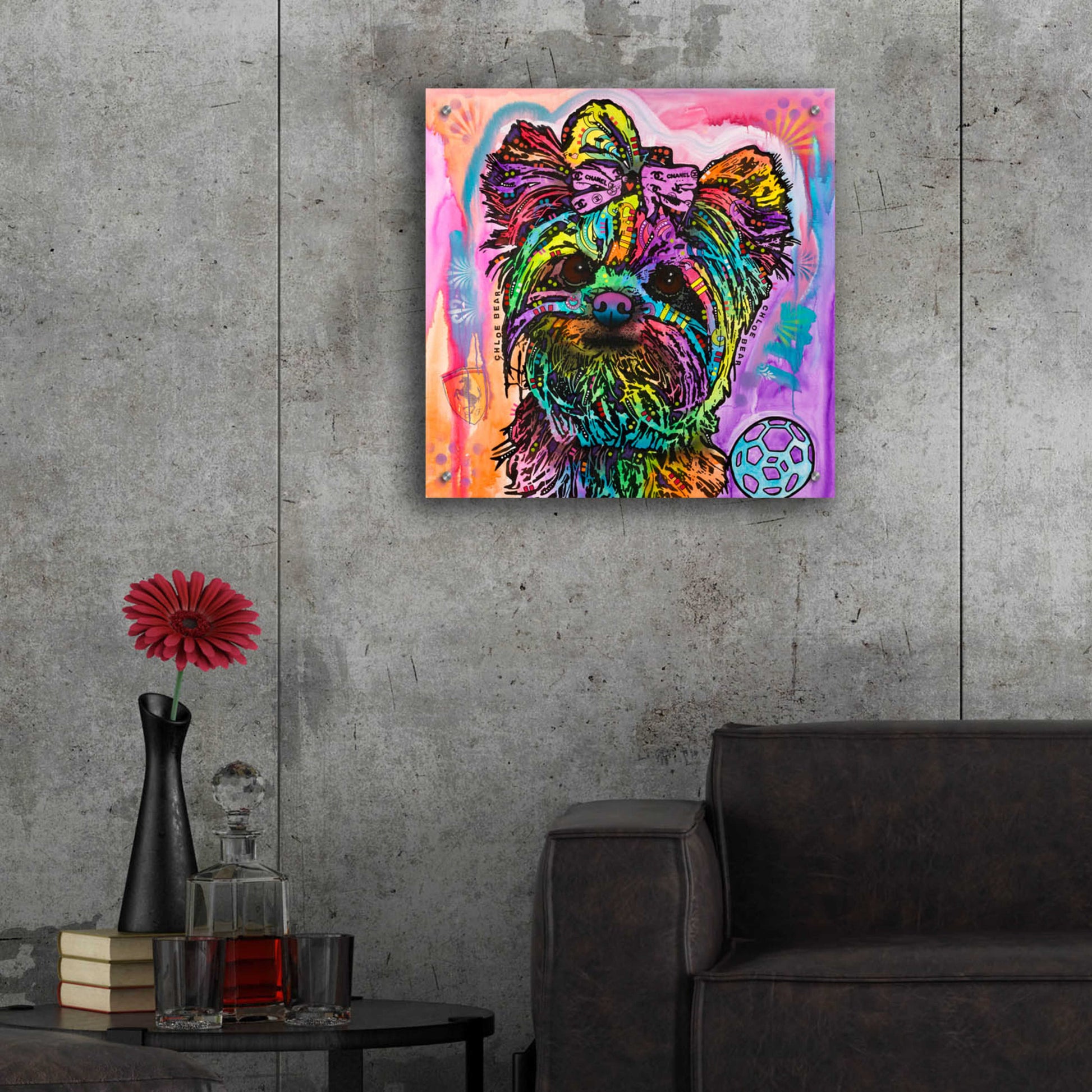 Epic Art 'Chloe Bear' by Dean Russo, Acrylic Glass Wall Art,24x24