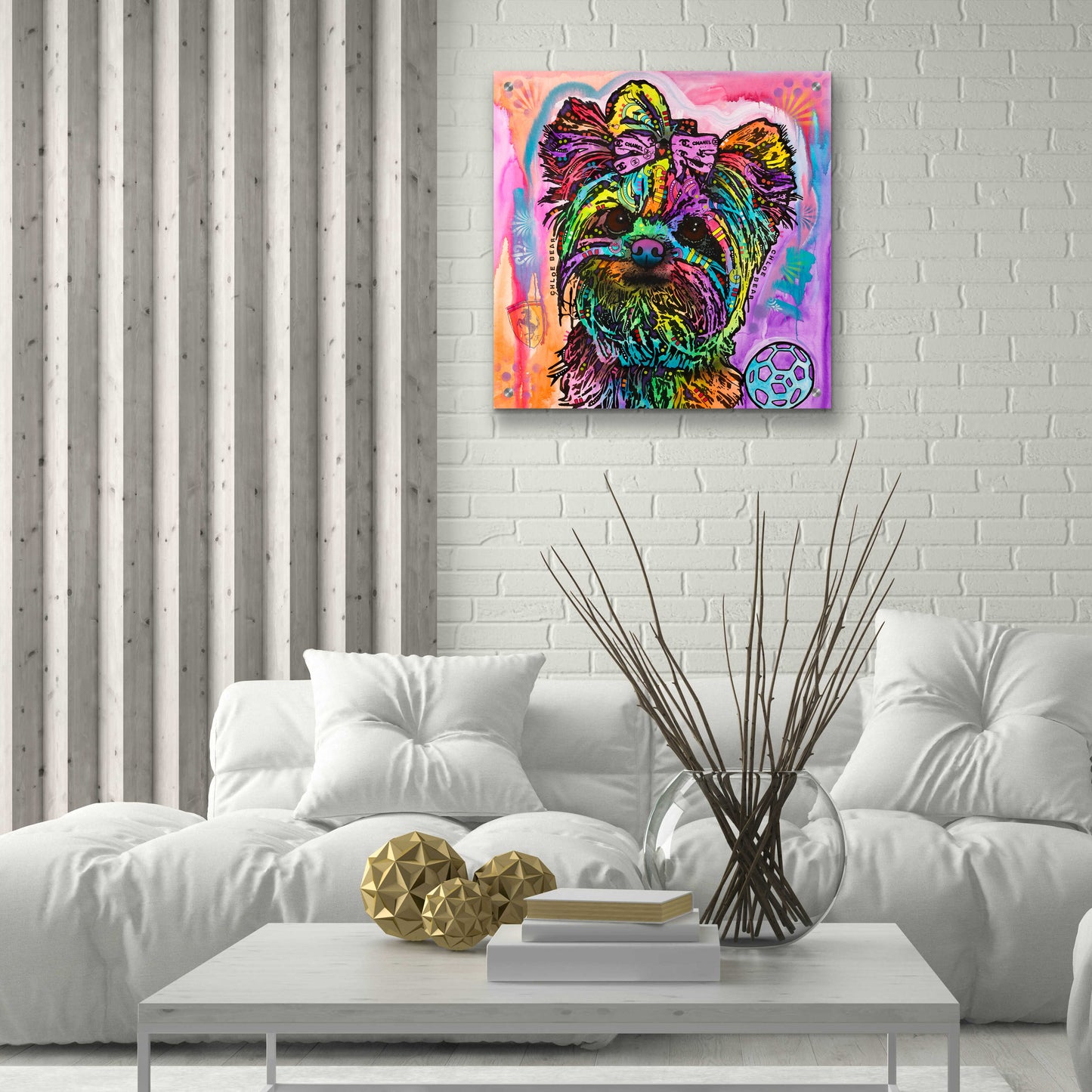 Epic Art 'Chloe Bear' by Dean Russo, Acrylic Glass Wall Art,24x24