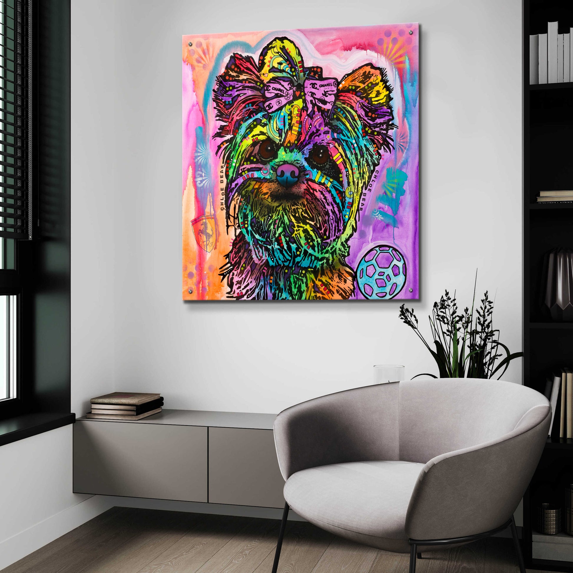 Epic Art 'Chloe Bear' by Dean Russo, Acrylic Glass Wall Art,36x36