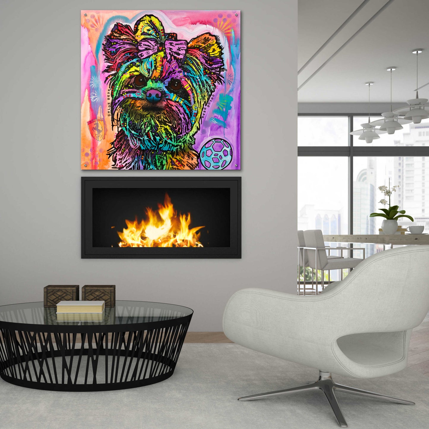 Epic Art 'Chloe Bear' by Dean Russo, Acrylic Glass Wall Art,36x36