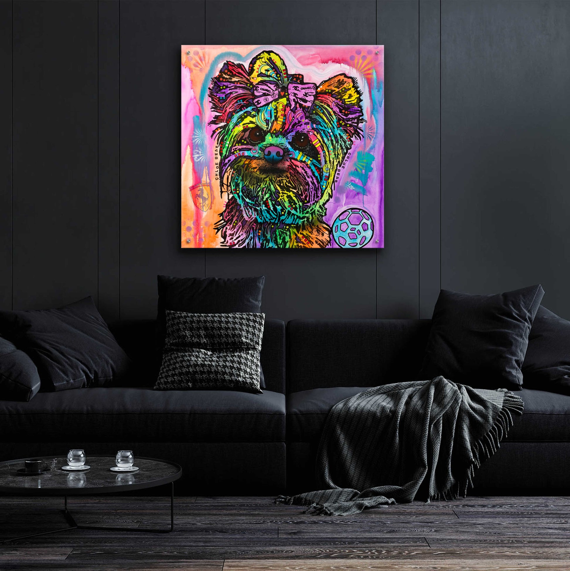 Epic Art 'Chloe Bear' by Dean Russo, Acrylic Glass Wall Art,36x36