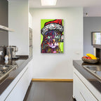 Epic Art 'Watchful Cat Christmas Edition' by Dean Russo, Acrylic Glass Wall Art,24x36