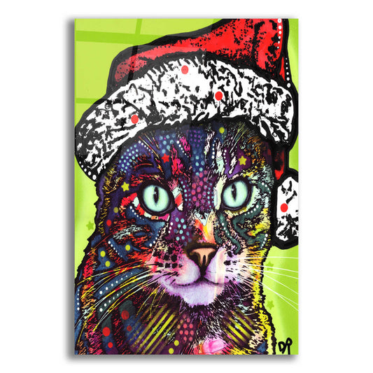Epic Art 'Watchful Cat Christmas Edition' by Dean Russo, Acrylic Glass Wall Art