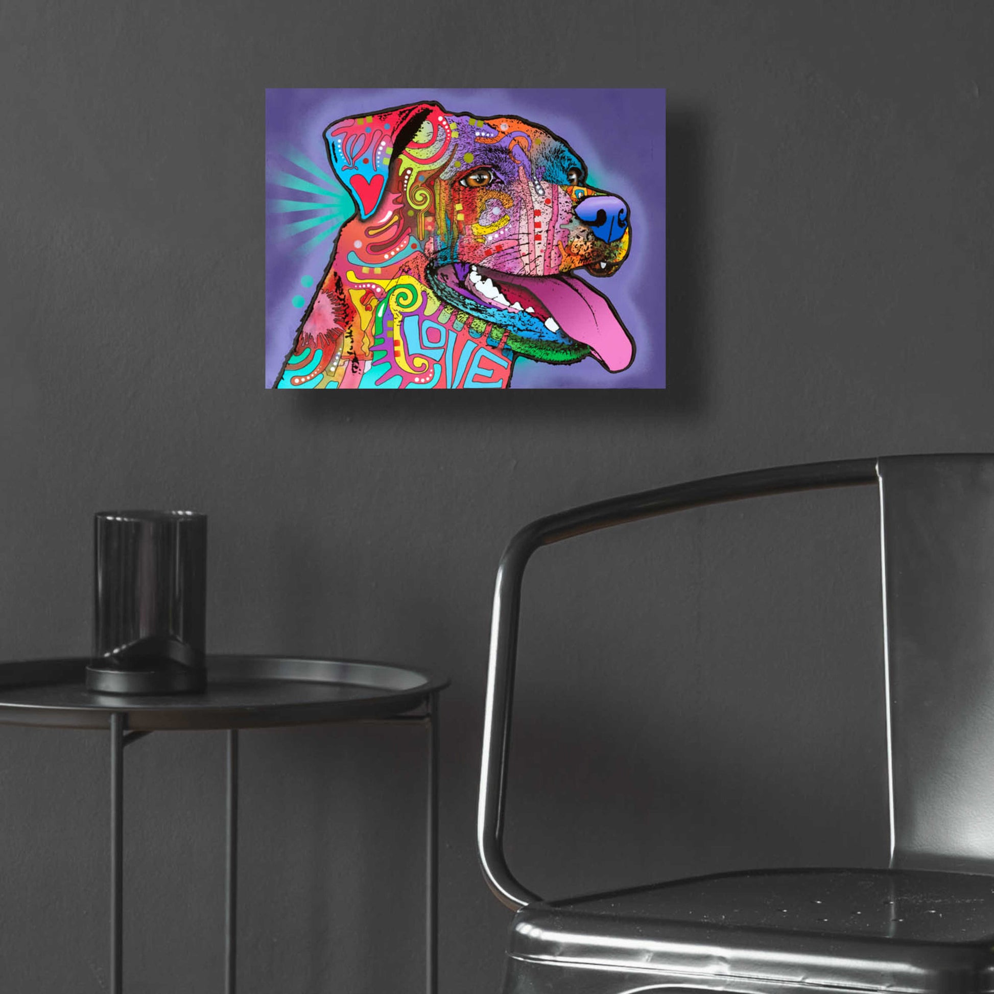 Epic Art 'Happy Lab' by Dean Russo, Acrylic Glass Wall Art,16x12