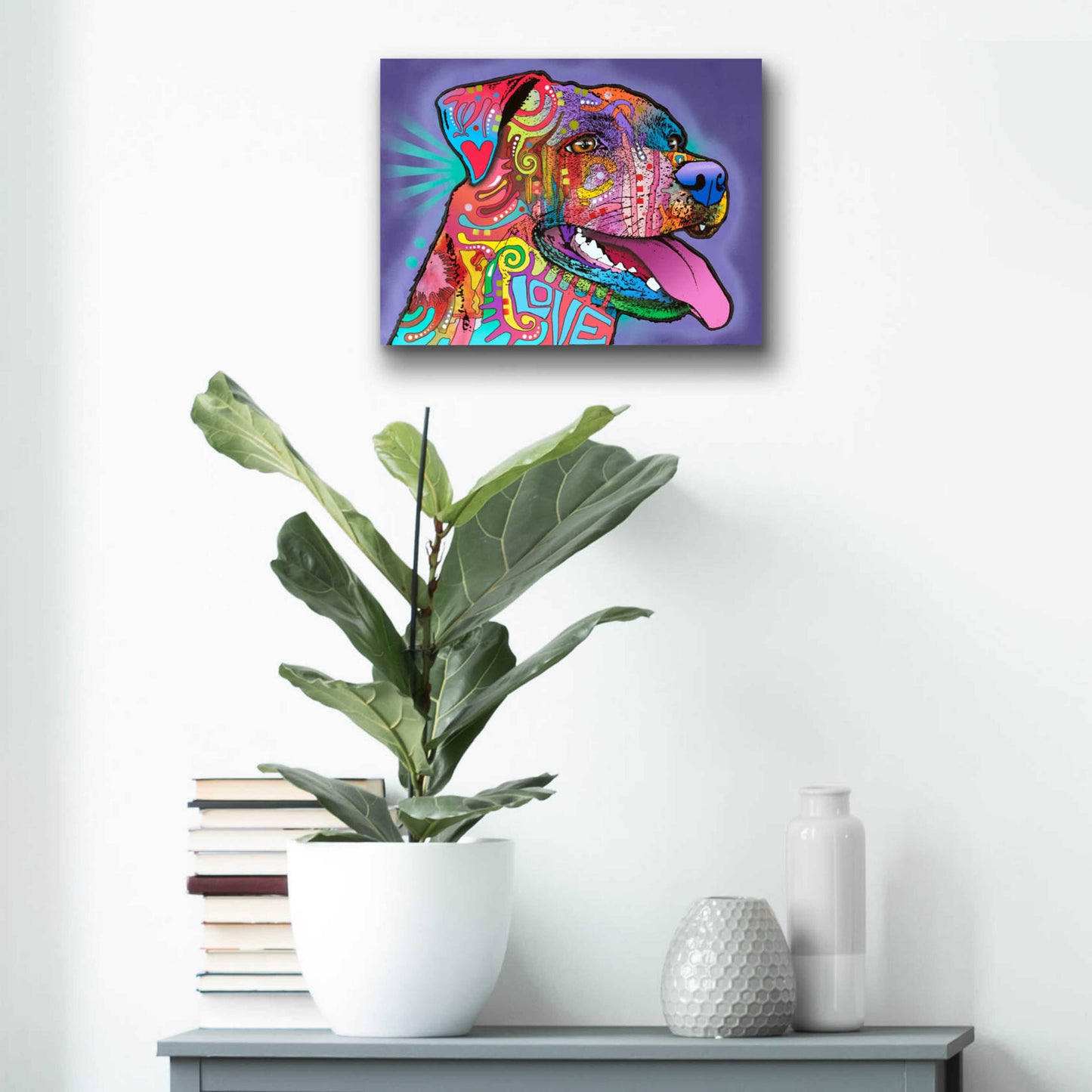 Epic Art 'Happy Lab' by Dean Russo, Acrylic Glass Wall Art,16x12